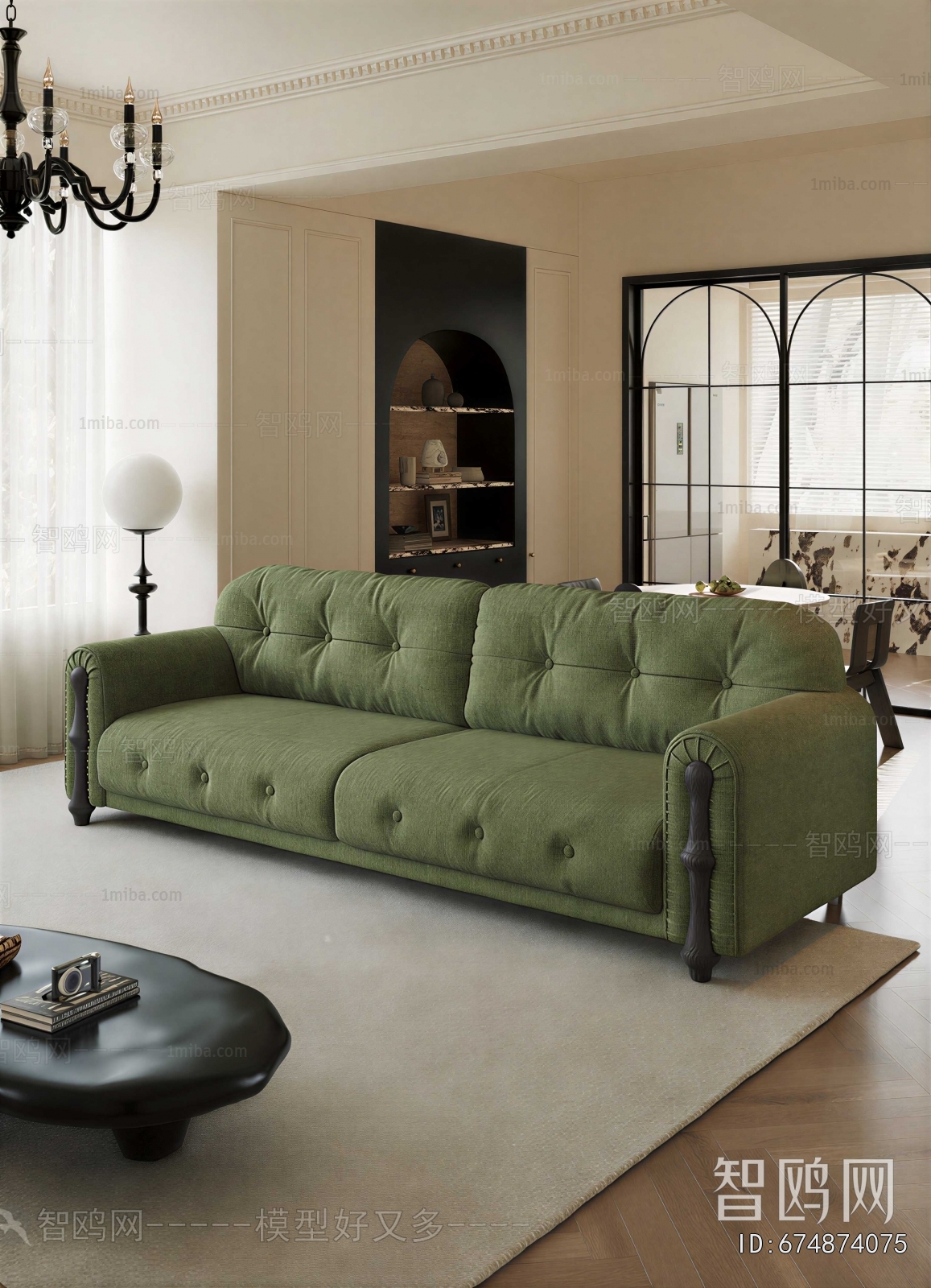 Modern Three-seat Sofa