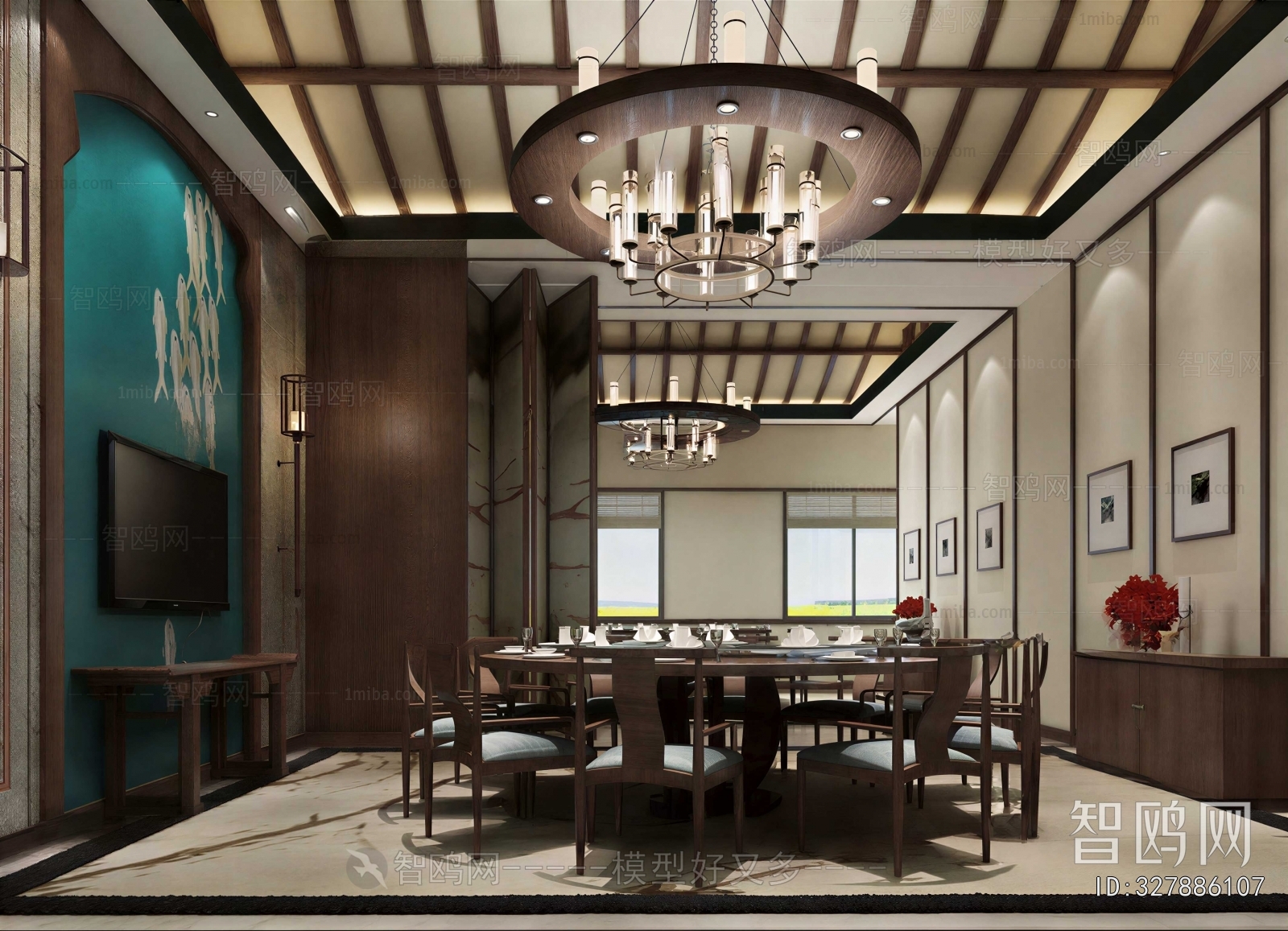New Chinese Style Dining Room