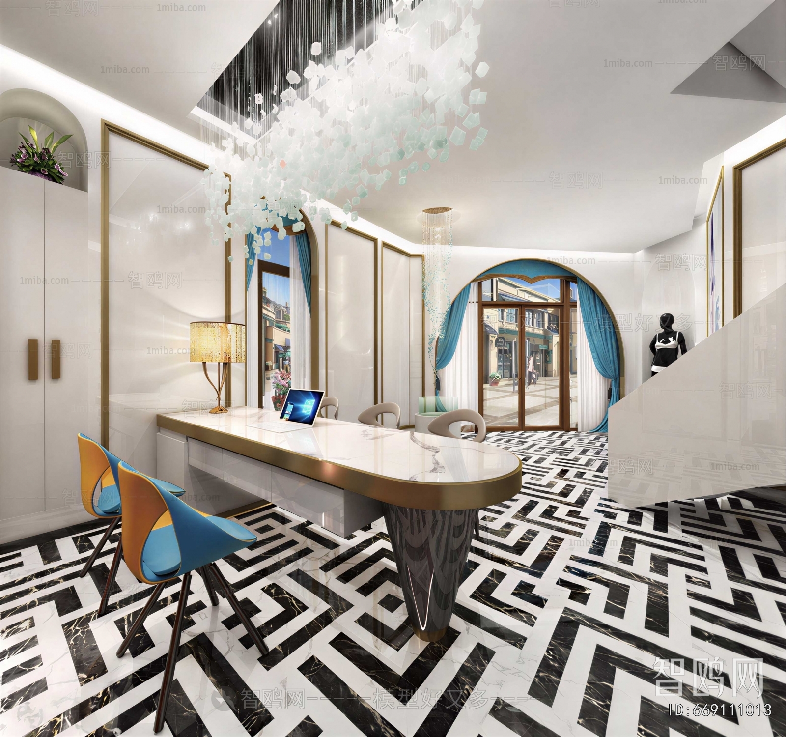 Modern Office Reception Desk