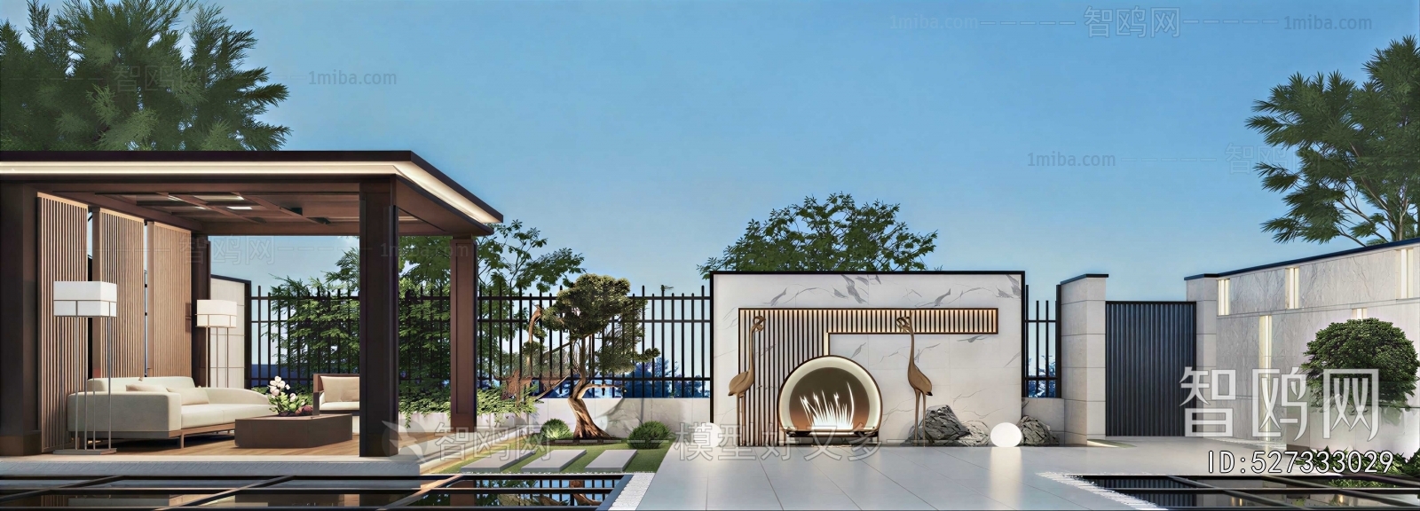 New Chinese Style Courtyard/landscape