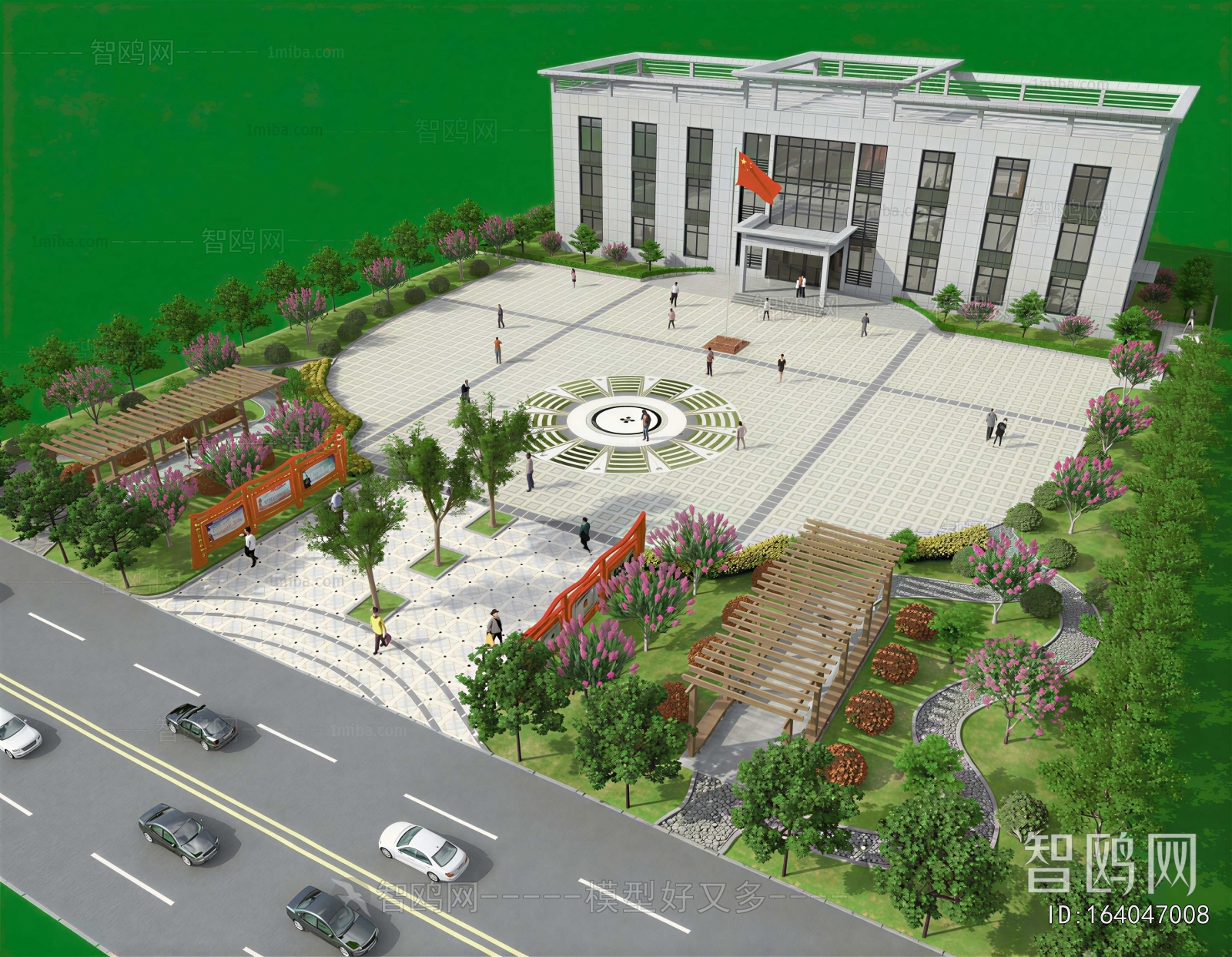 Modern Architectural Bird's-eye View Planning