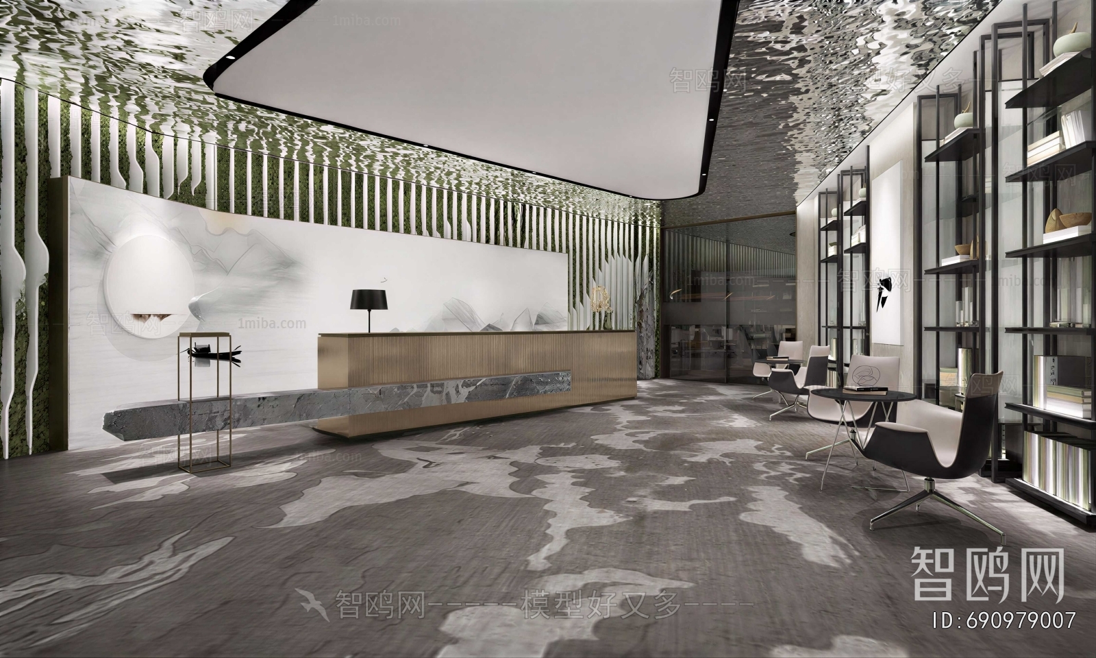 Modern Office Reception Desk
