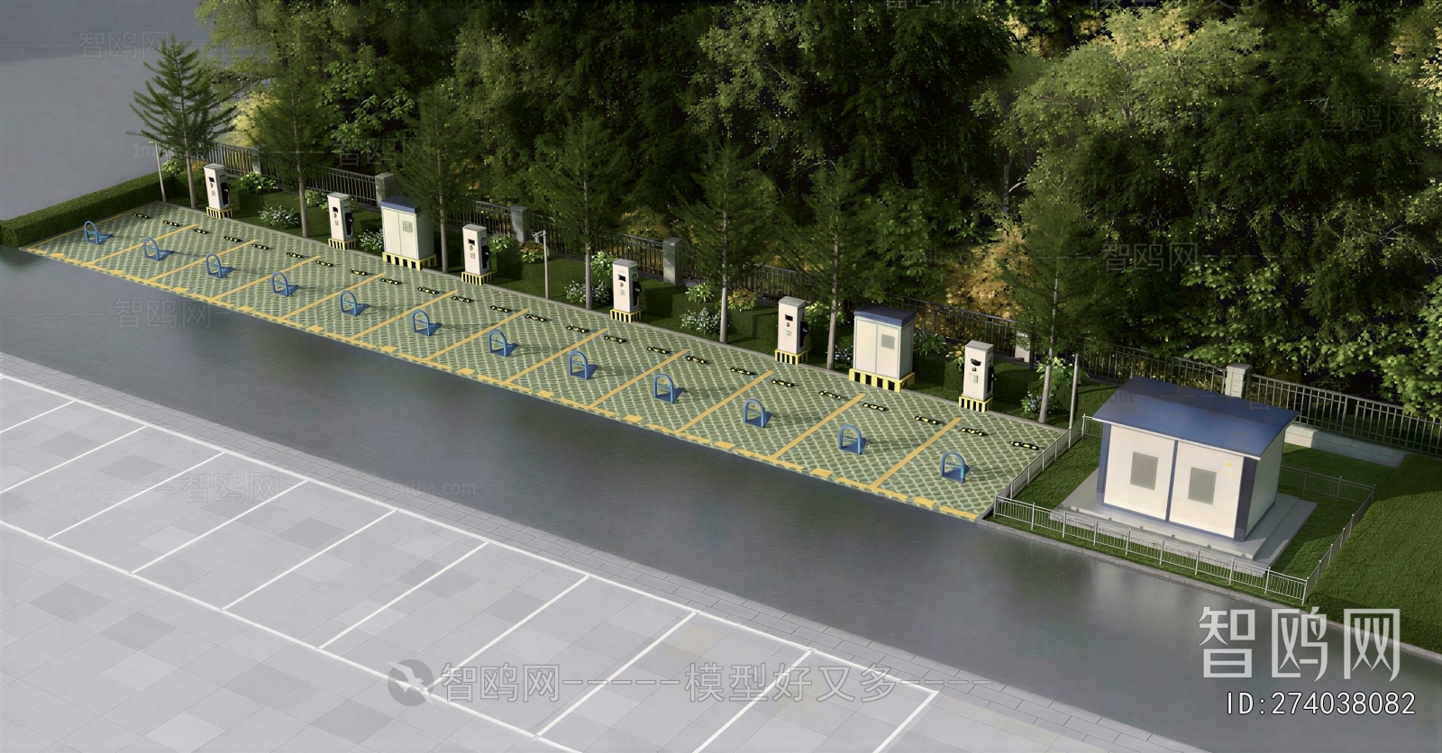 Modern Outdoor Parking Lot