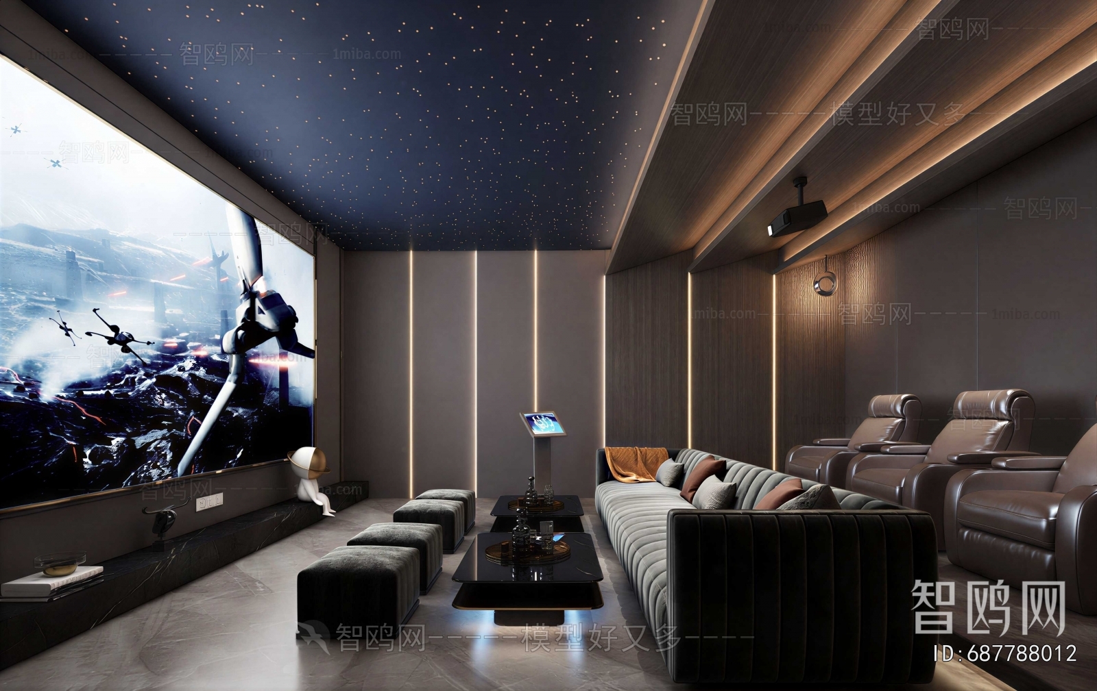 Modern Audiovisual Room