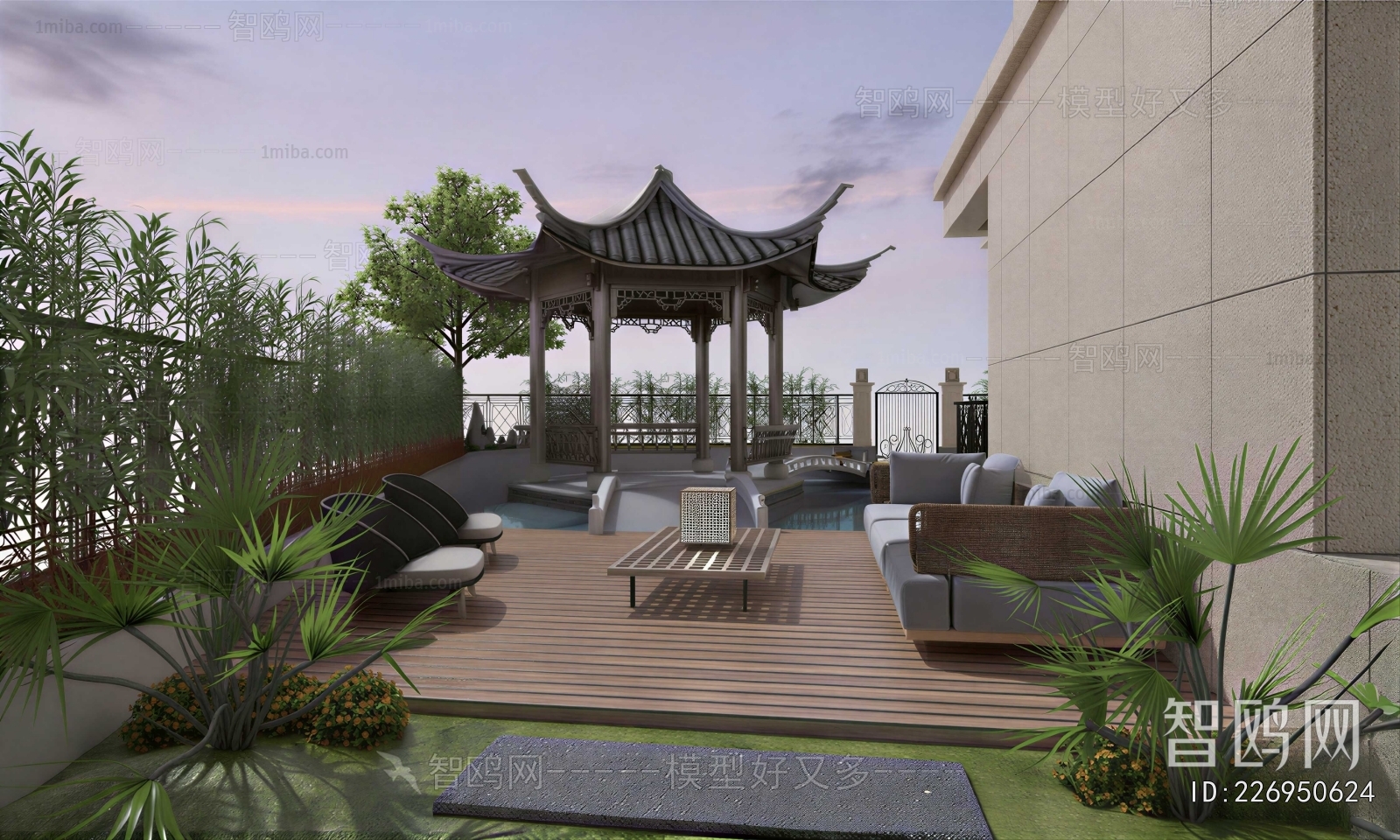 New Chinese Style Courtyard/landscape