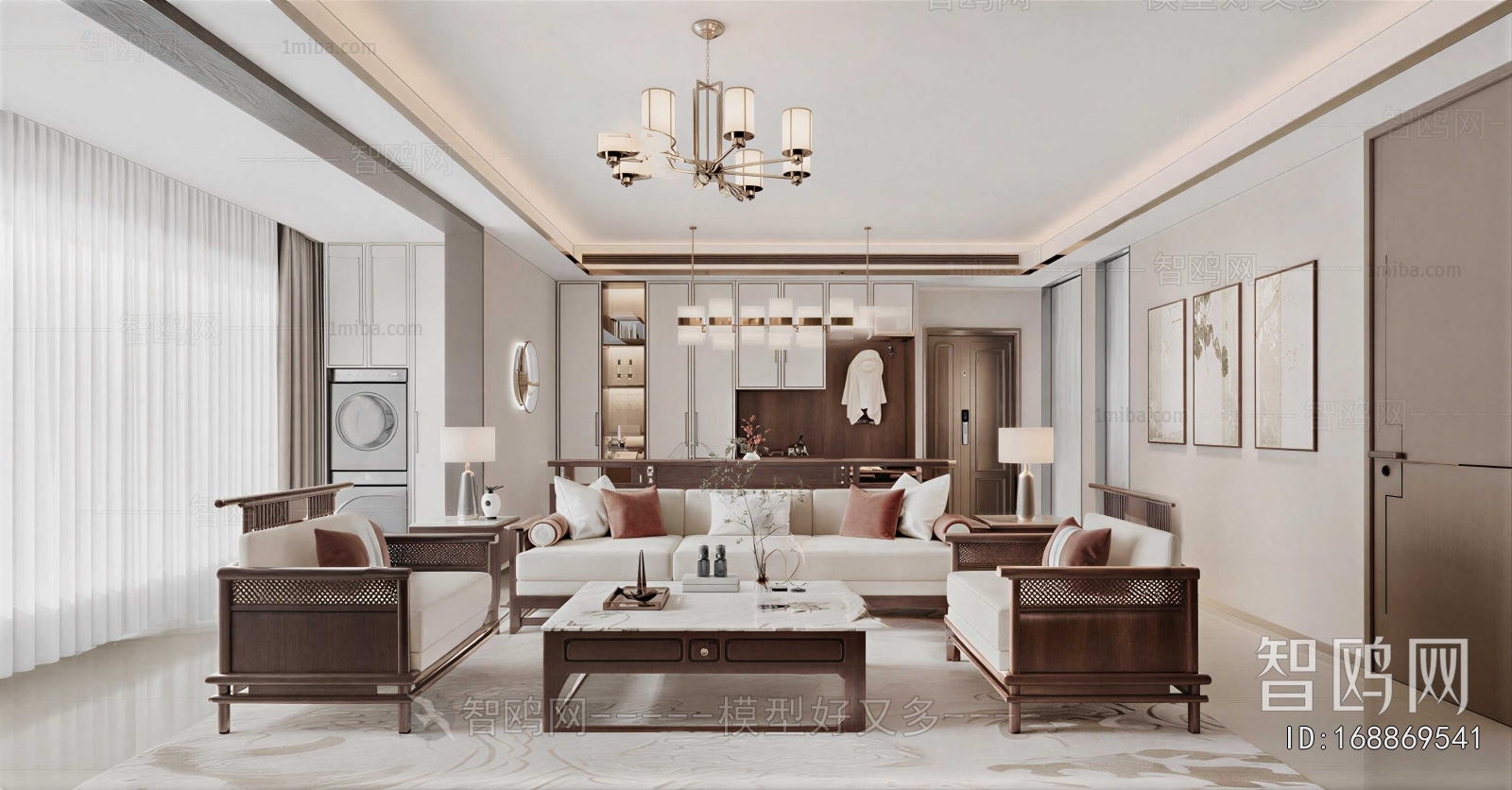 New Chinese Style A Living Room
