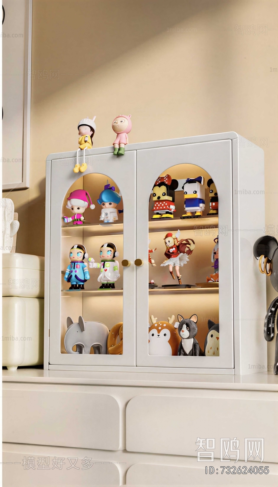 Modern Industrial Style Decorative Cabinet