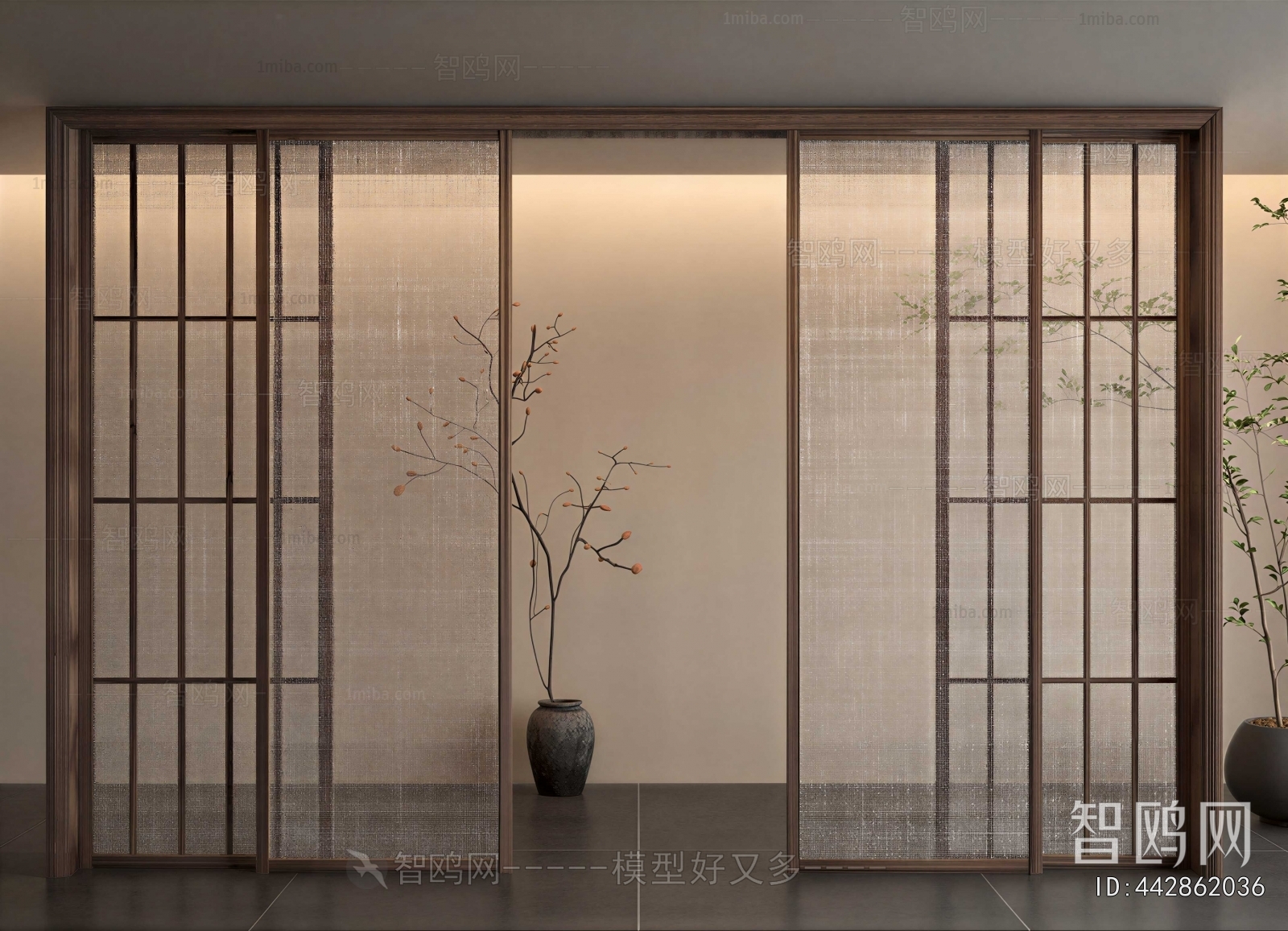 Wabi-sabi Style Sliding Door