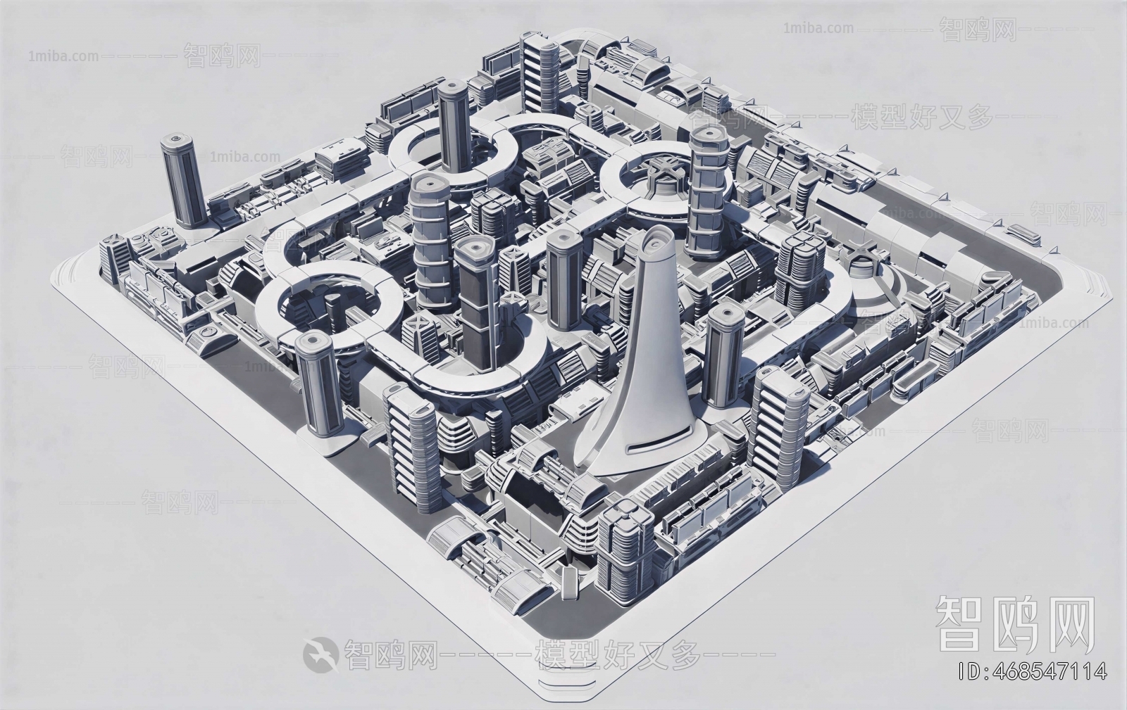 Modern Architectural Bird's-eye View Planning
