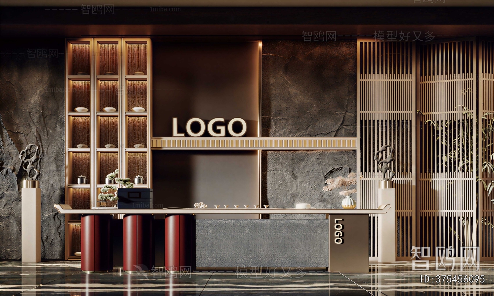 New Chinese Style Reception Desk
