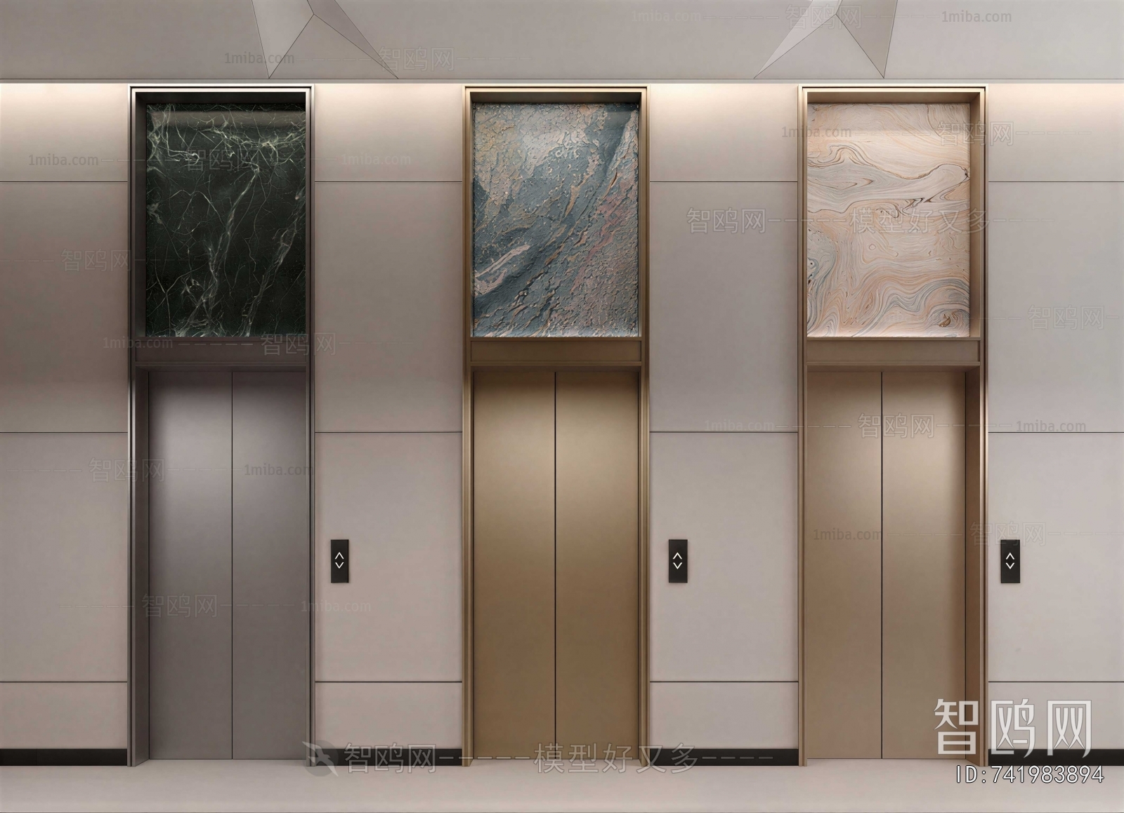 Modern Office Elevator Hall