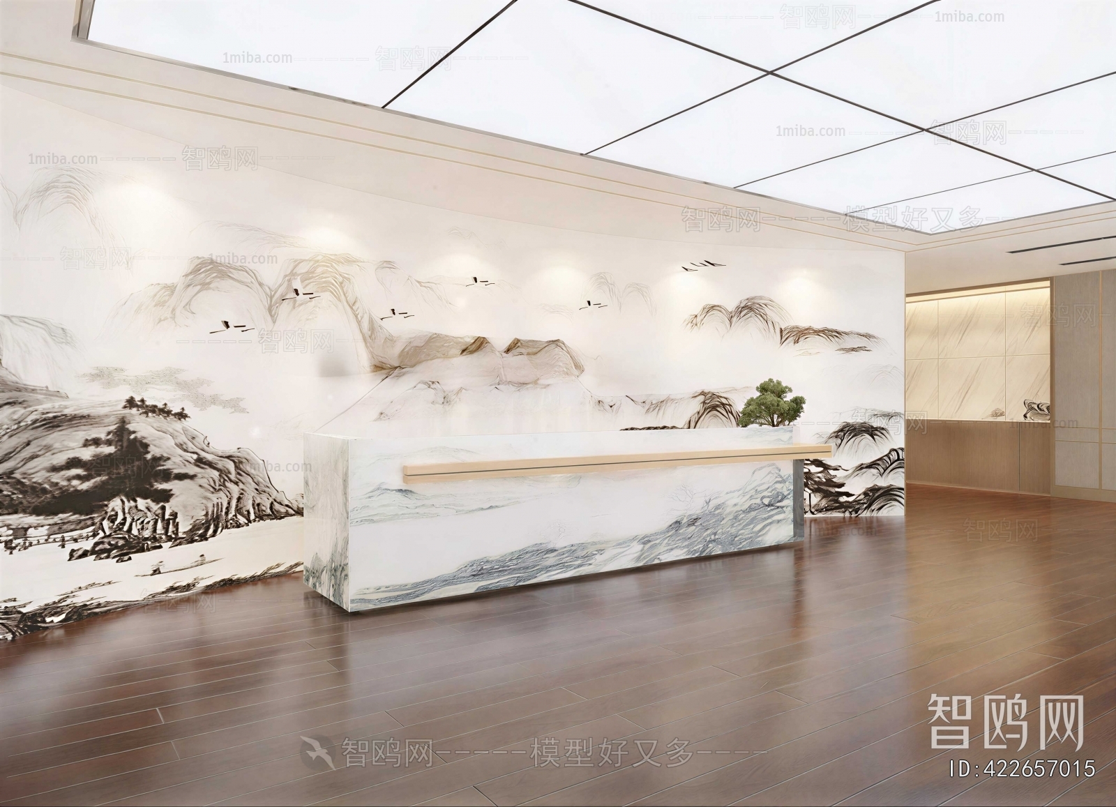 New Chinese Style Office Reception Desk