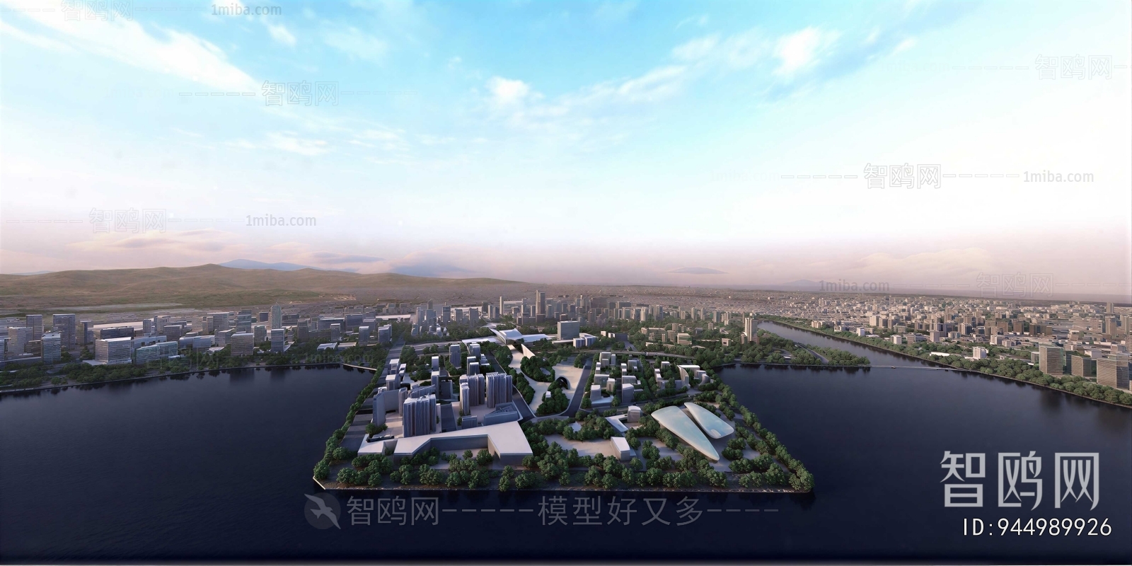 Modern Architectural Bird's-eye View Planning