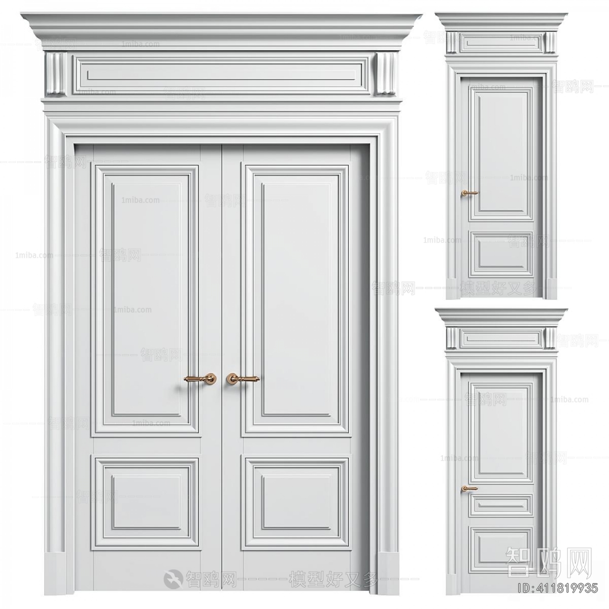Simple European Style Double Door