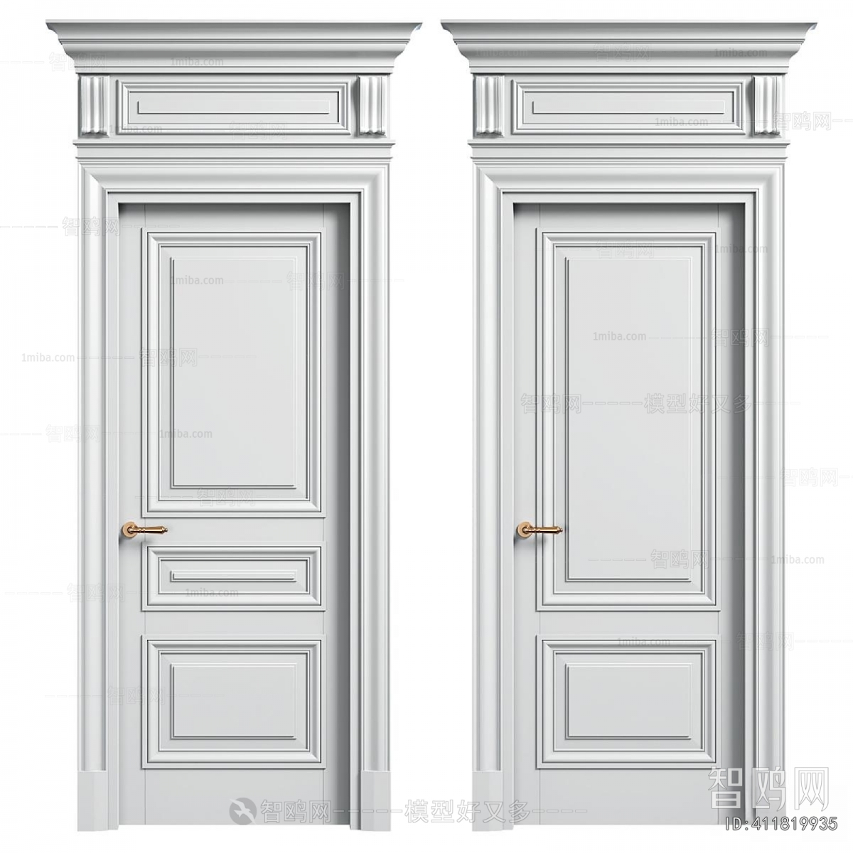 Simple European Style Double Door