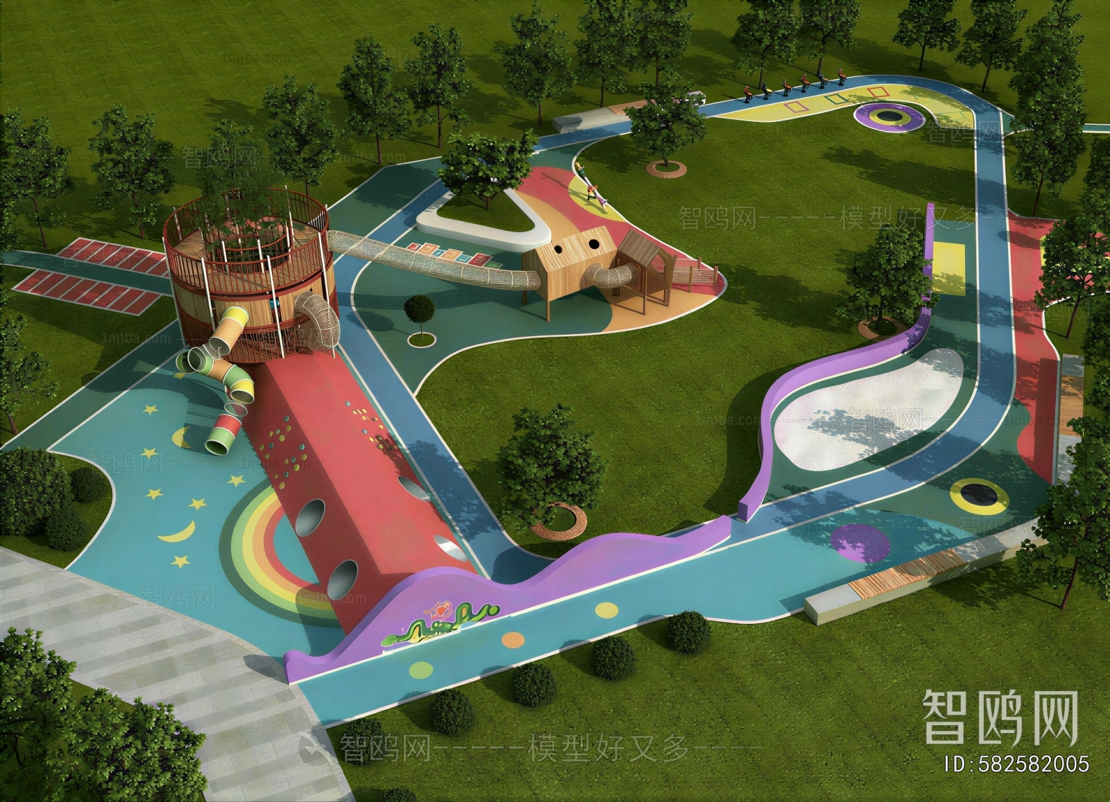 Modern Park Landscape