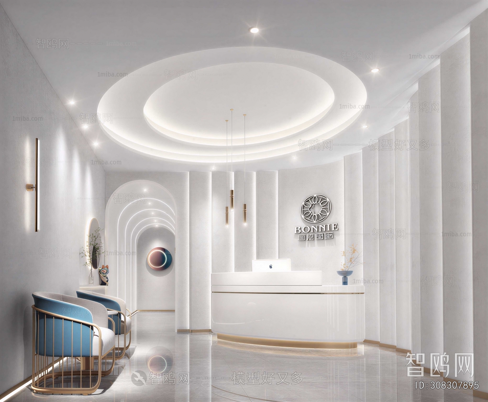 Modern Office Reception Desk
