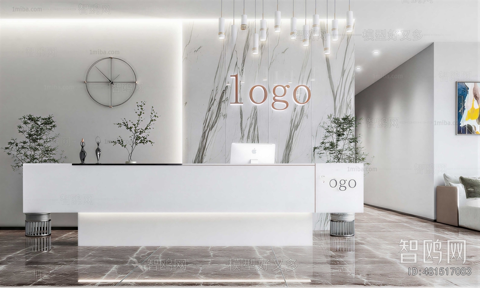 Modern Office Reception Desk