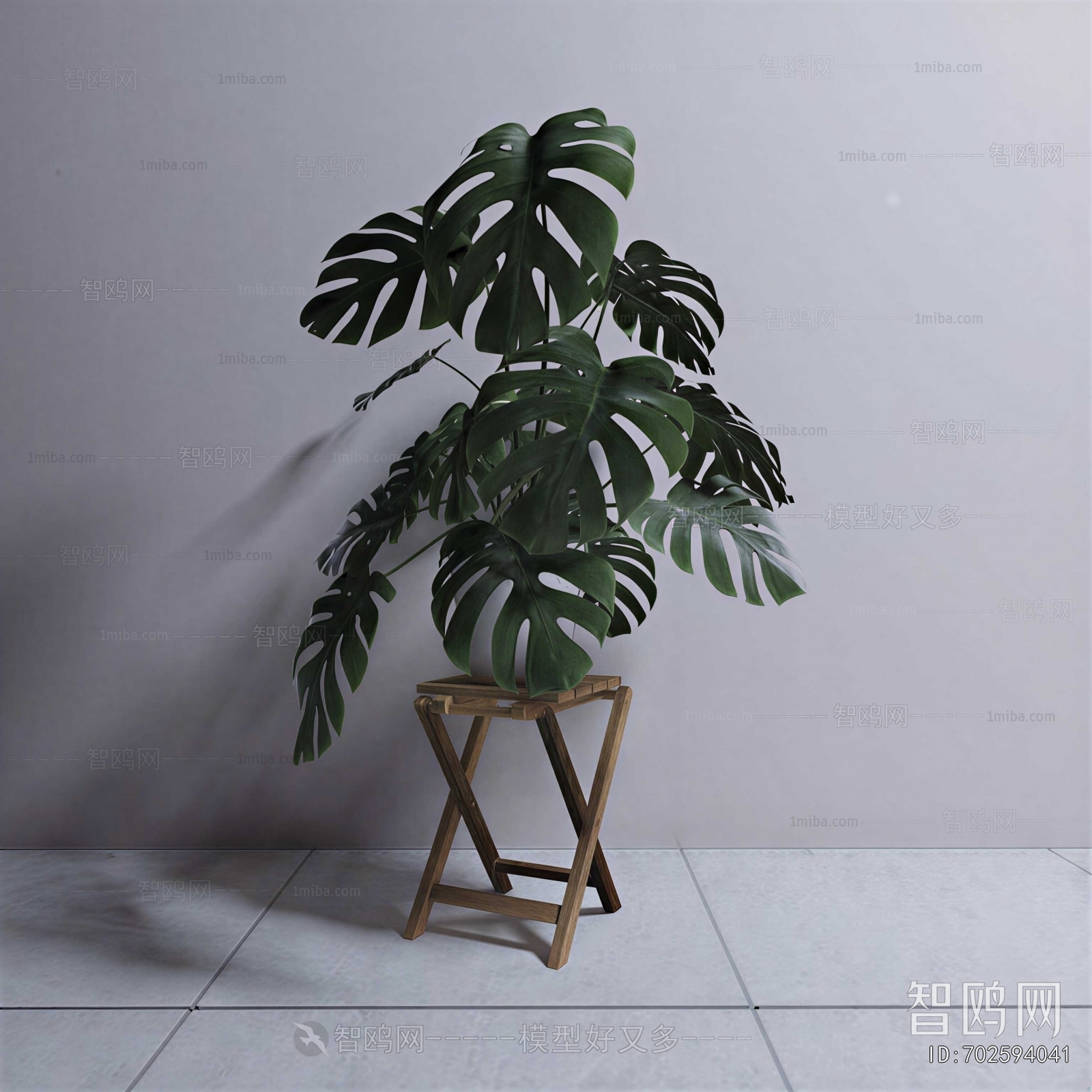 Modern Potted Green Plant