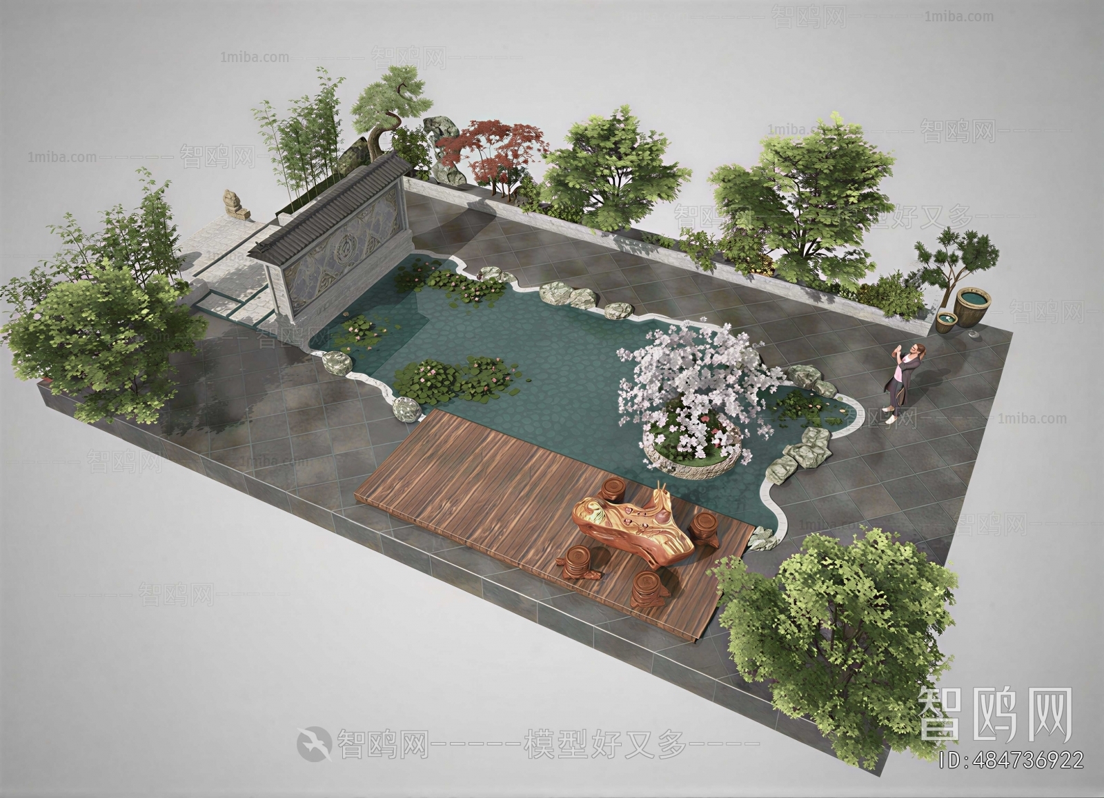 New Chinese Style Courtyard/landscape