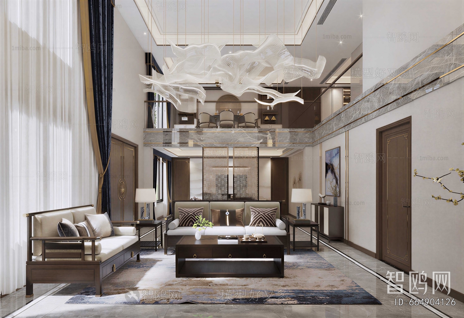 New Chinese Style A Living Room
