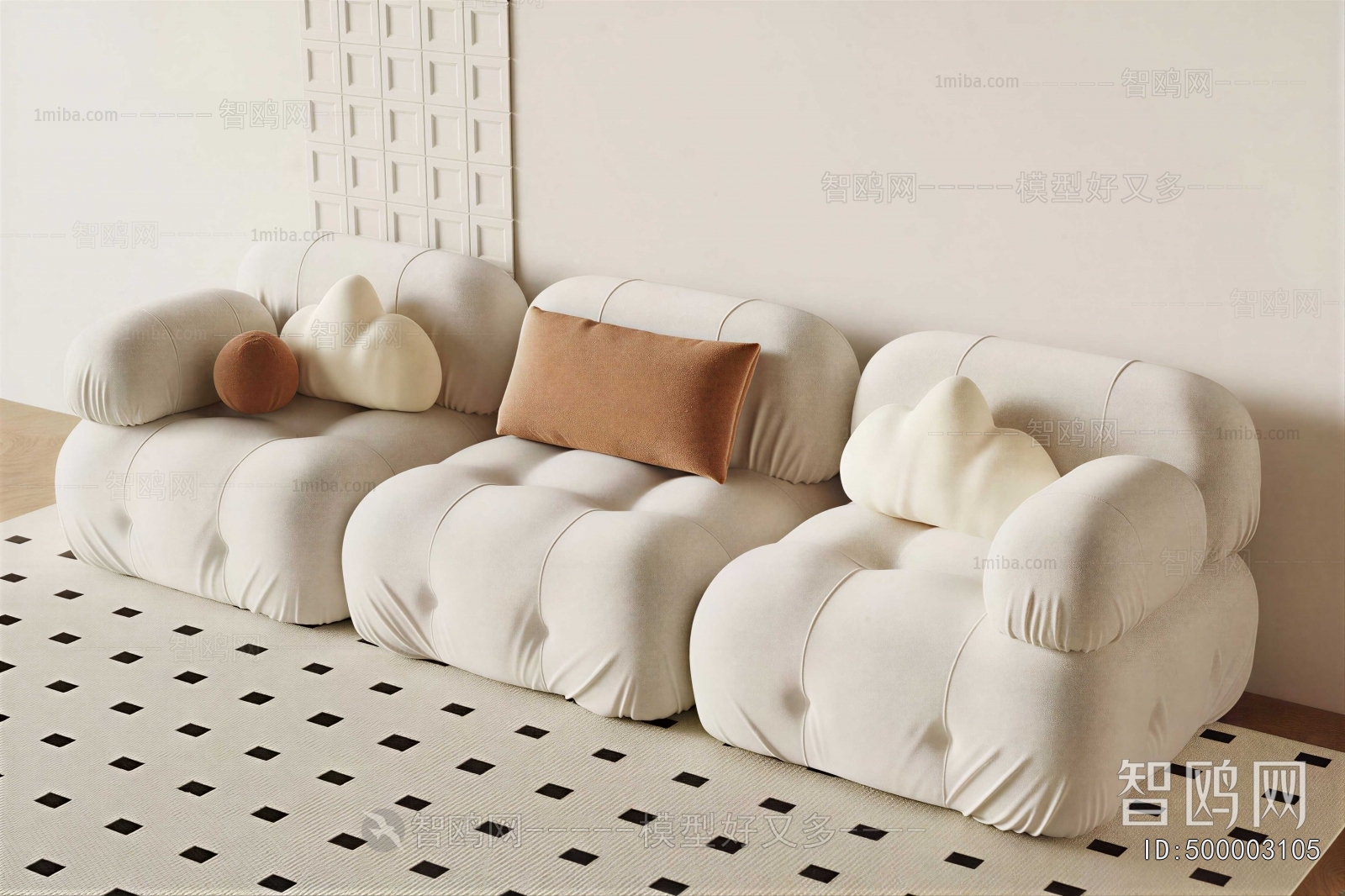 Modern Three-seat Sofa