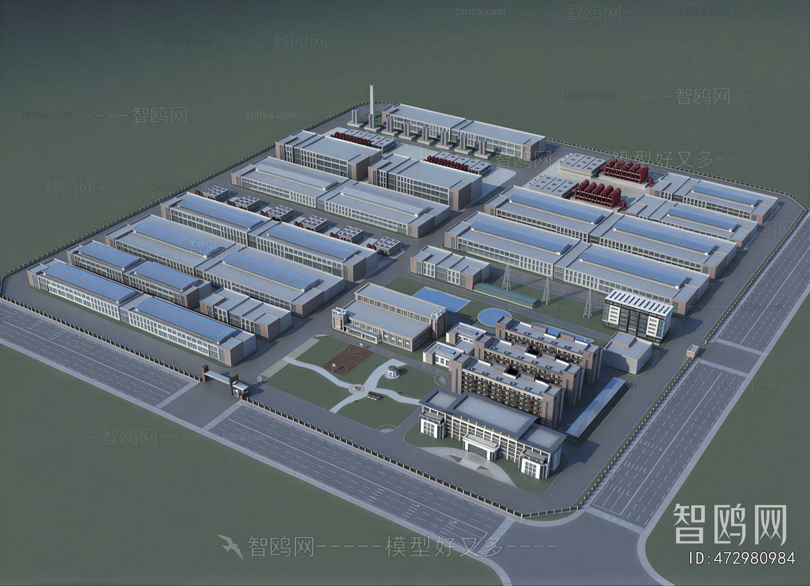 Modern Architectural Bird's-eye View Planning