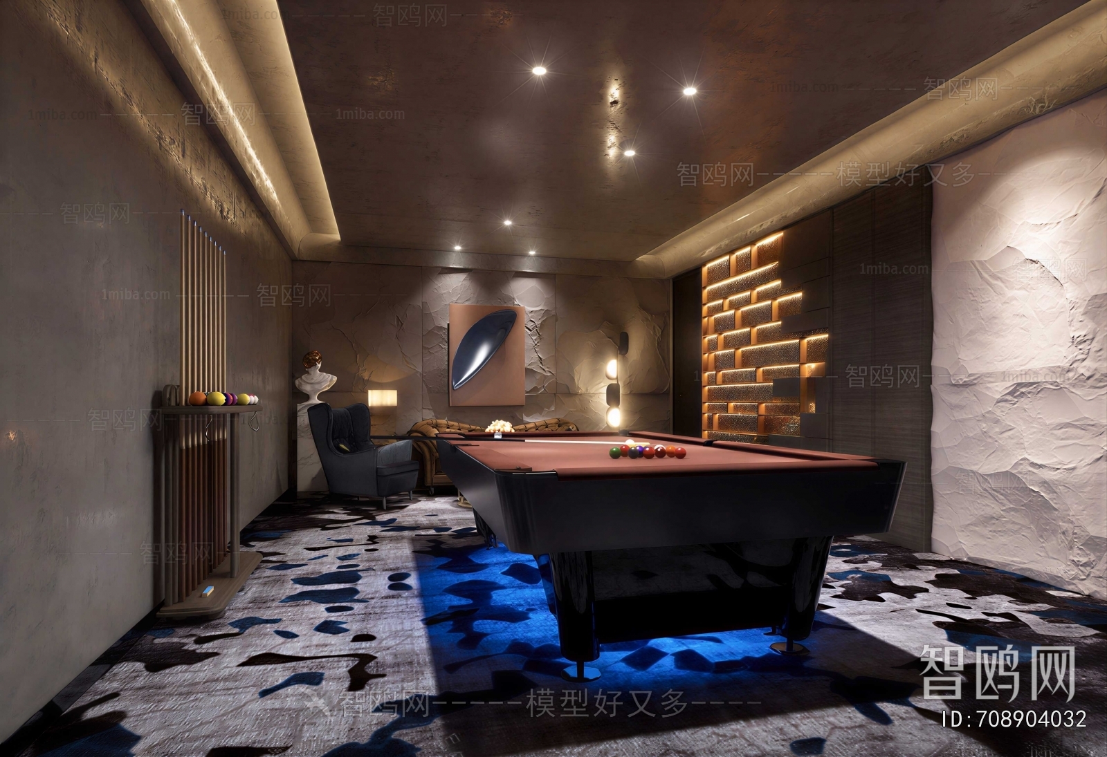 Modern Billiards Room