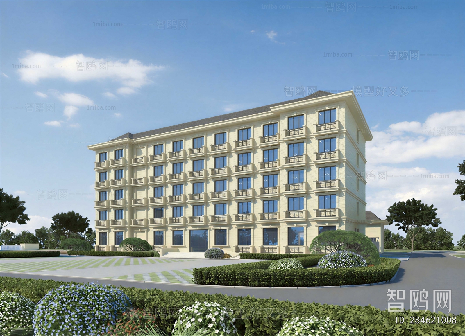Simple European Style Appearance Of Commercial Building