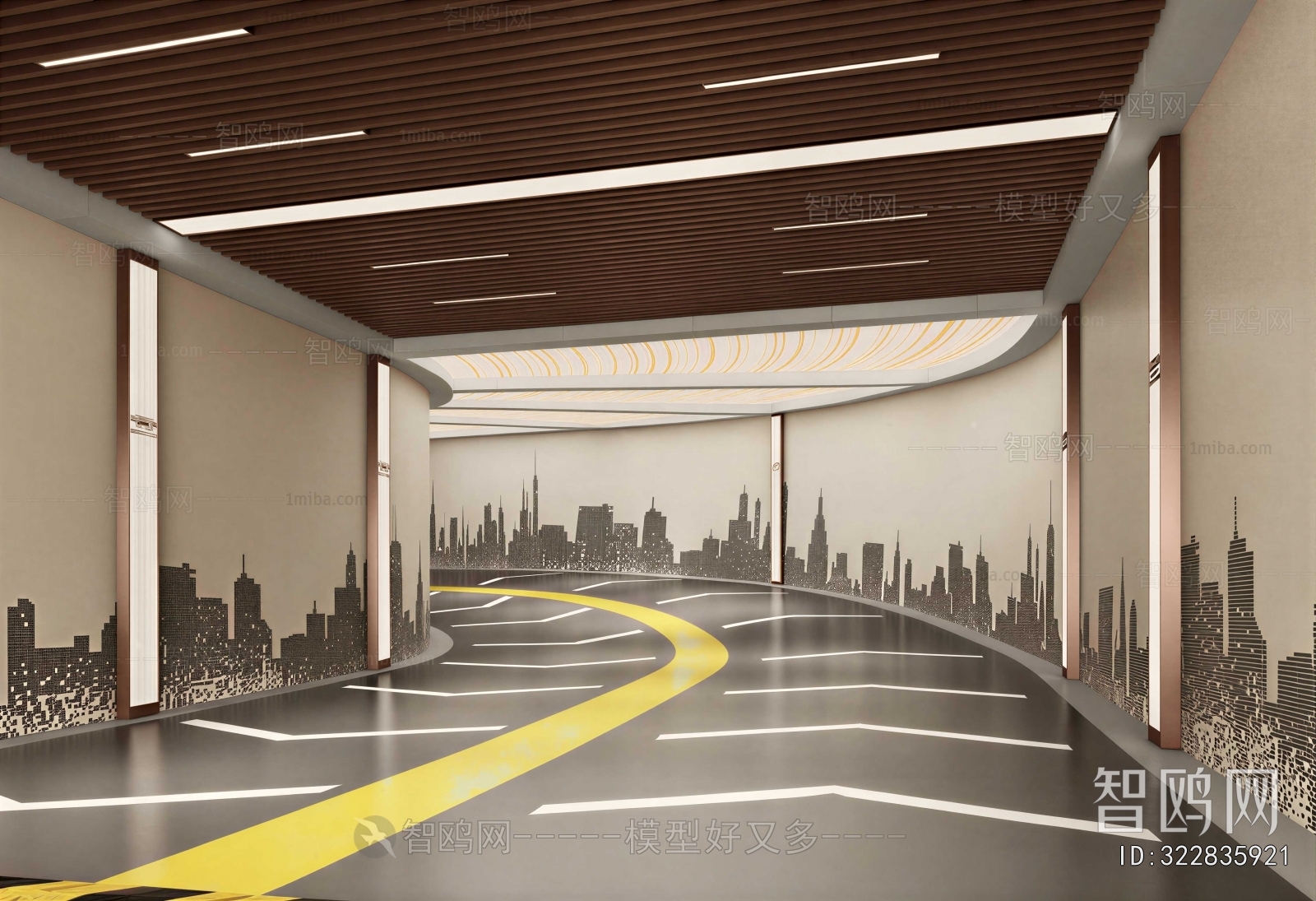Modern Underground Parking Lot