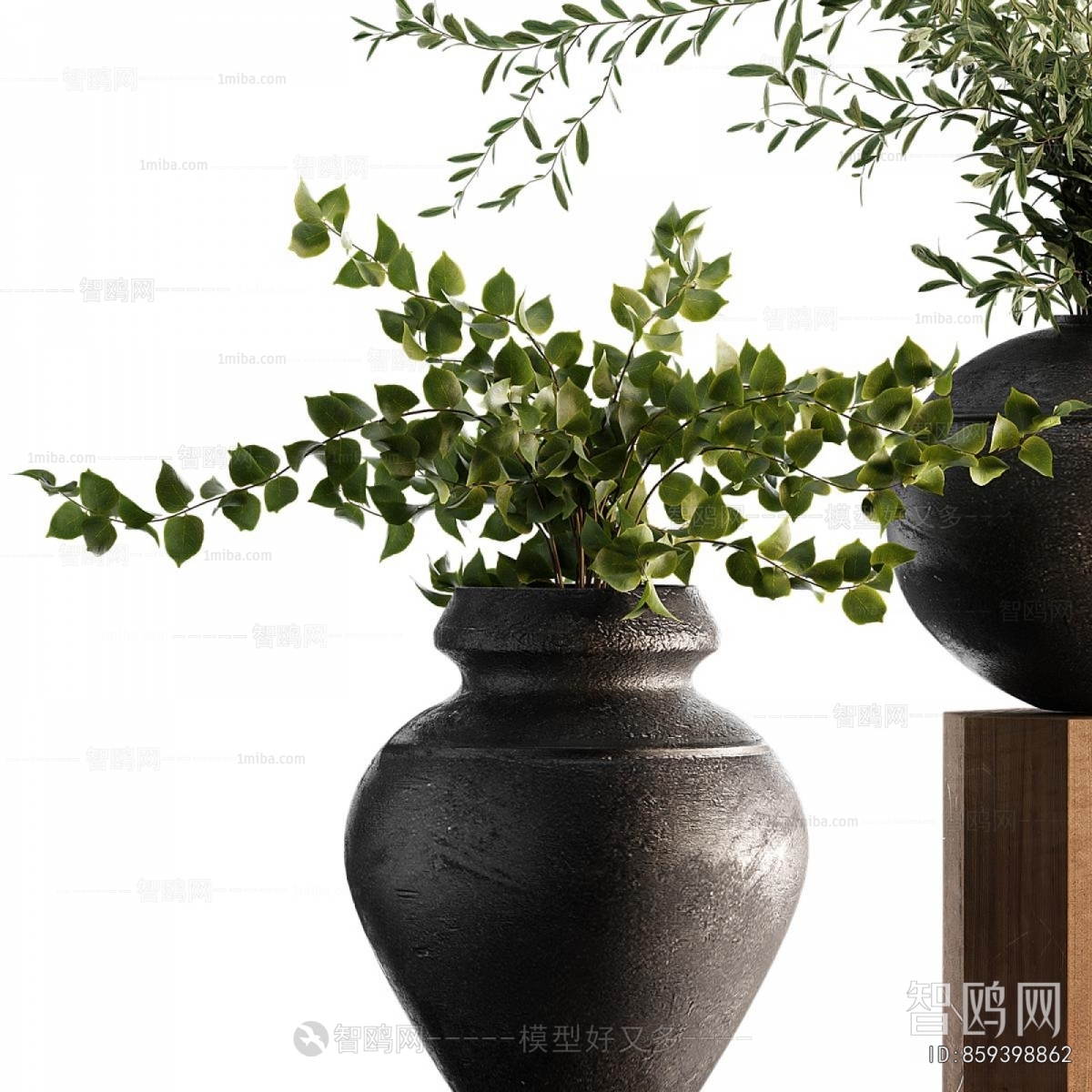 Modern Potted Green Plant
