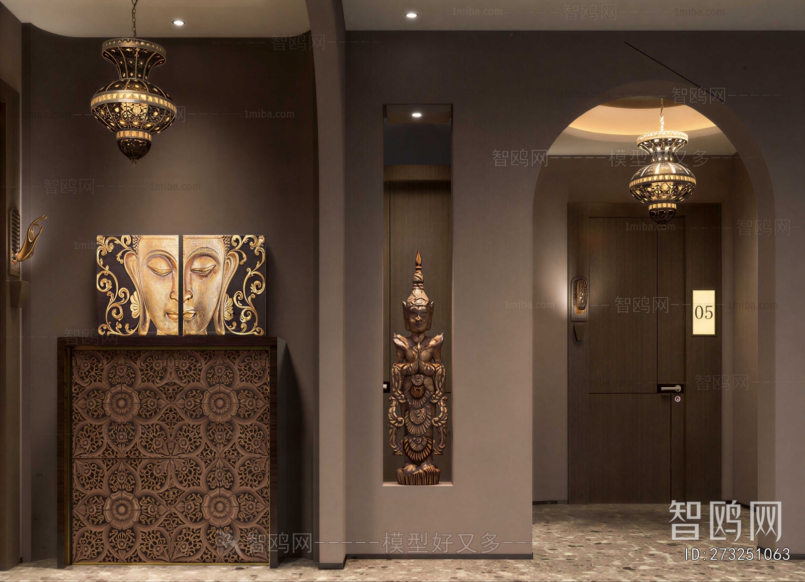 Southeast Asian Style Hallway