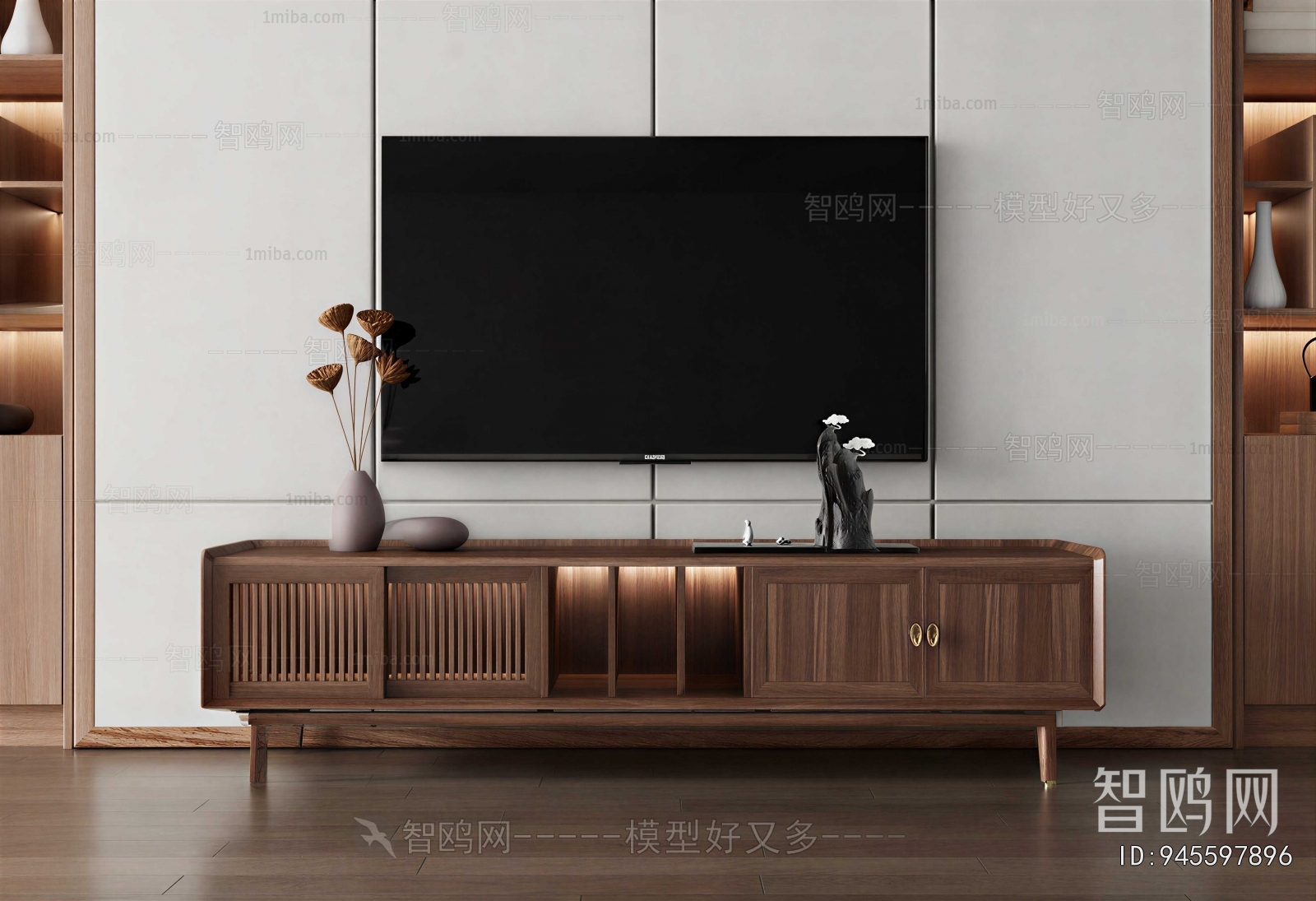 New Chinese Style TV Cabinet