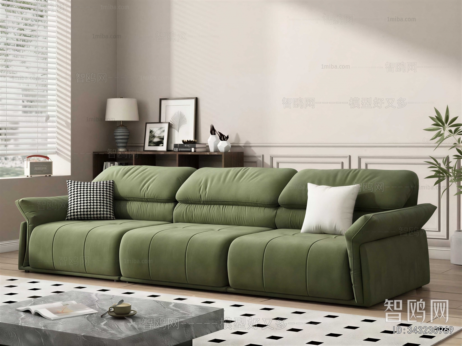 Modern Three-seat Sofa