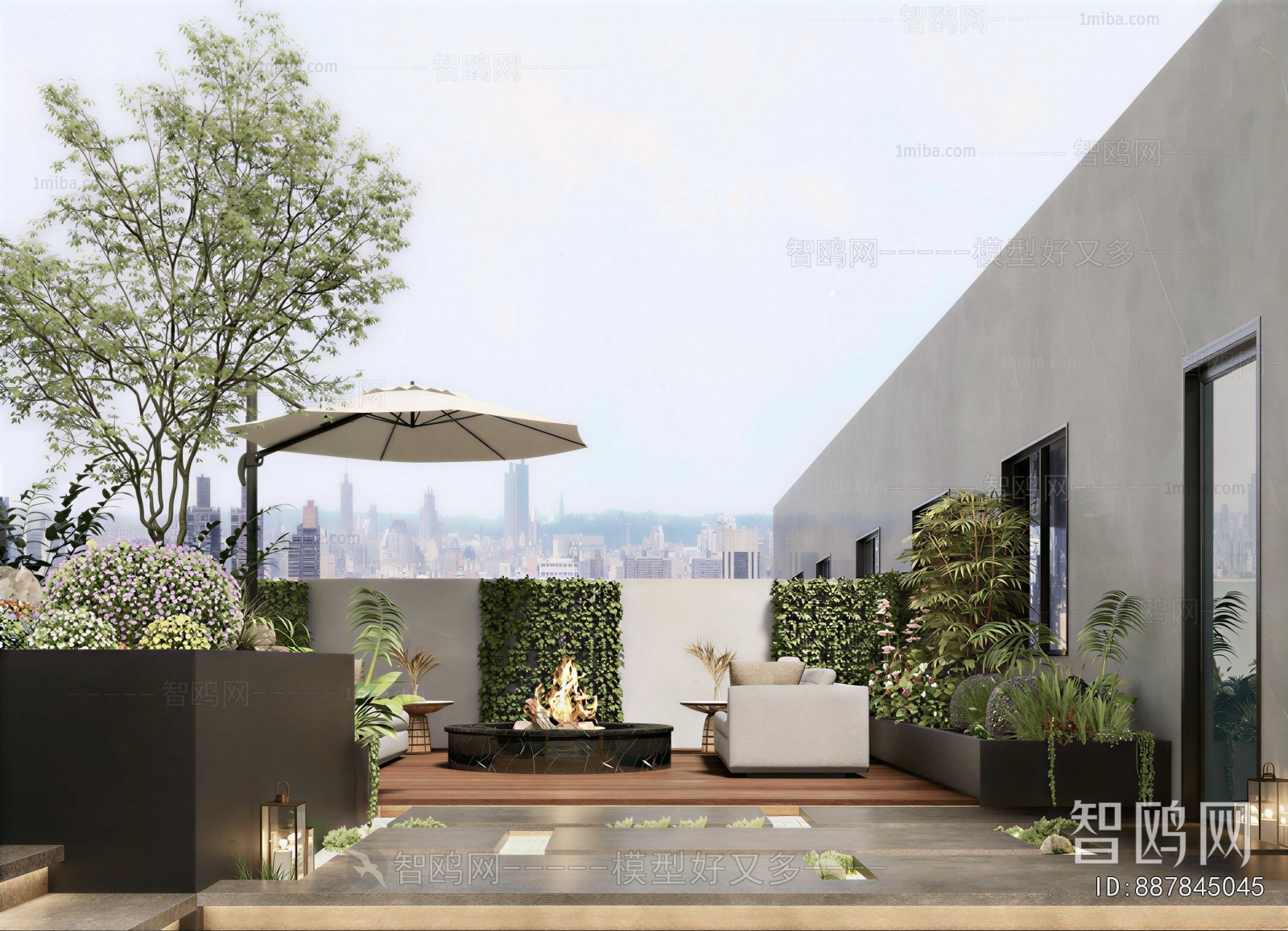 Modern Courtyard/landscape