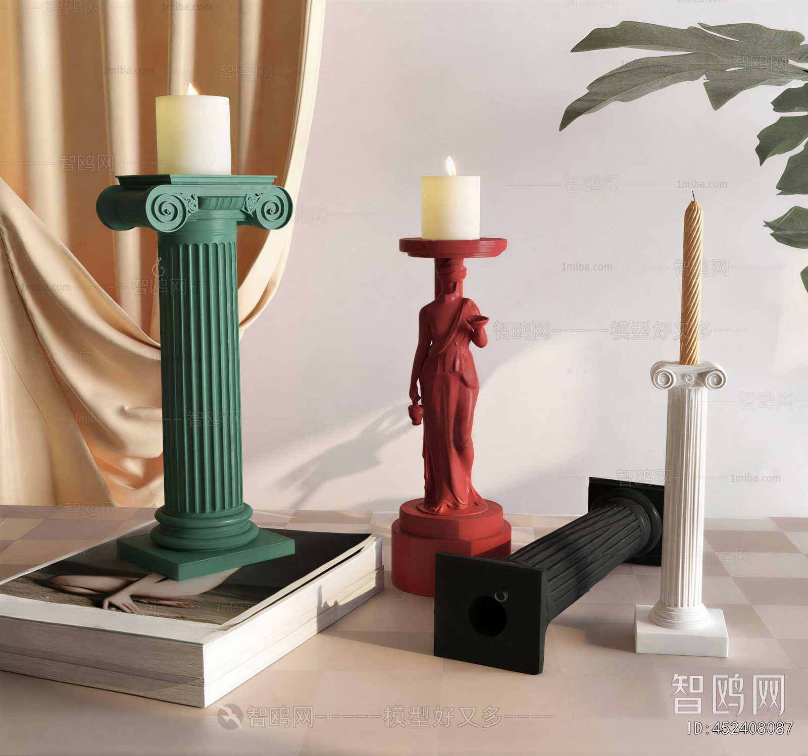 Retro Style Candles/Candlesticks
