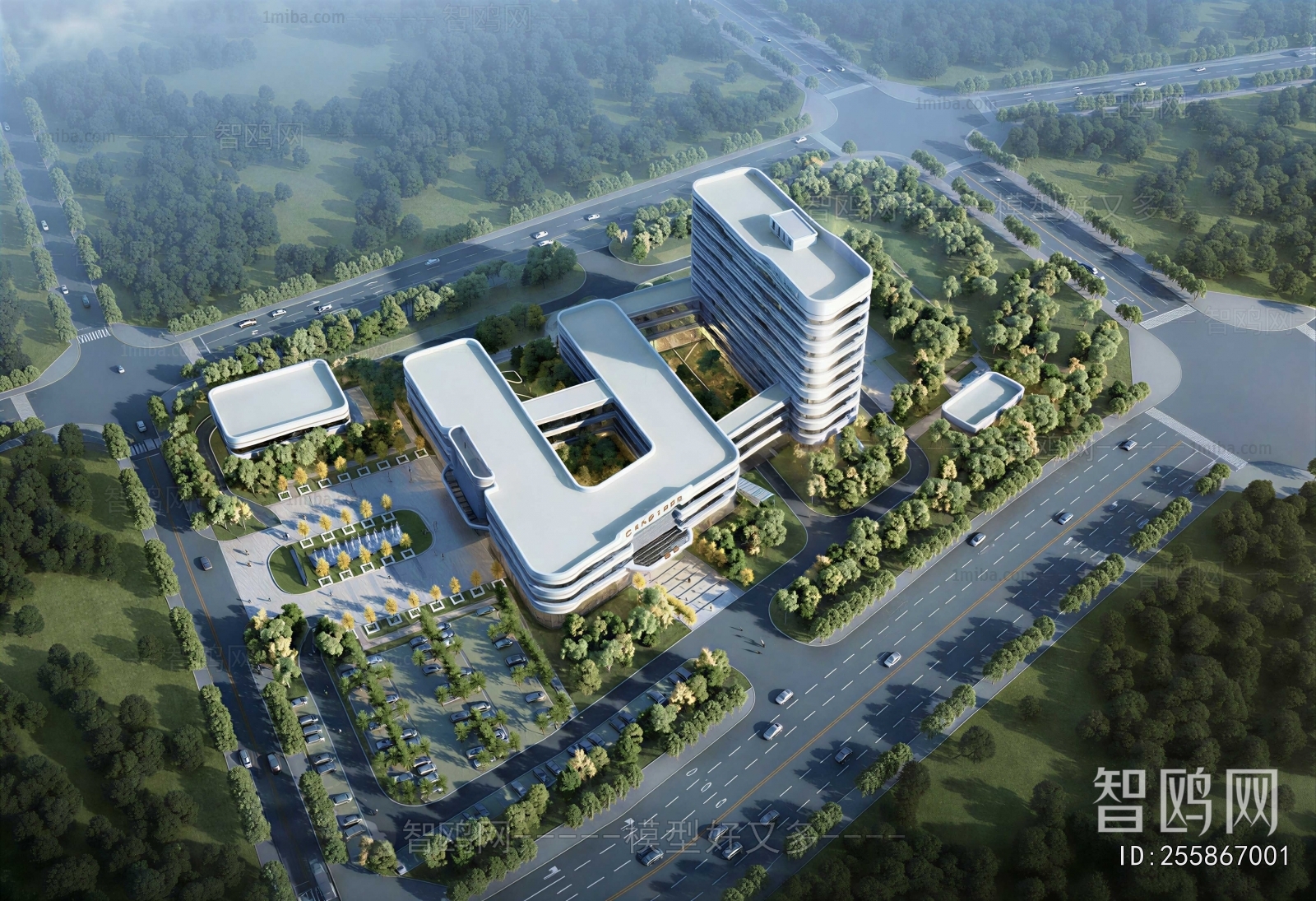 Modern Architectural Bird's-eye View Planning