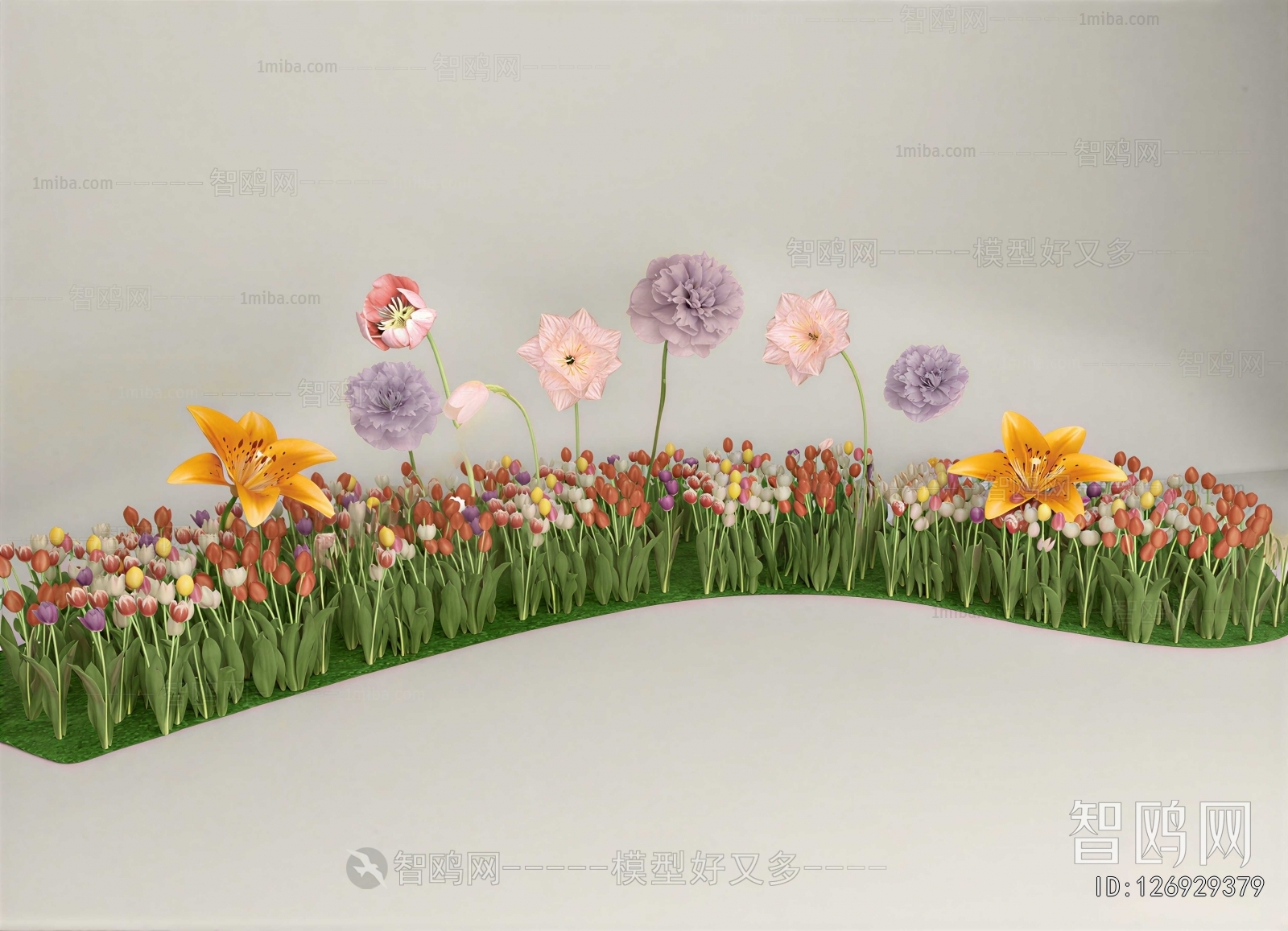 Modern Flowers And Grass