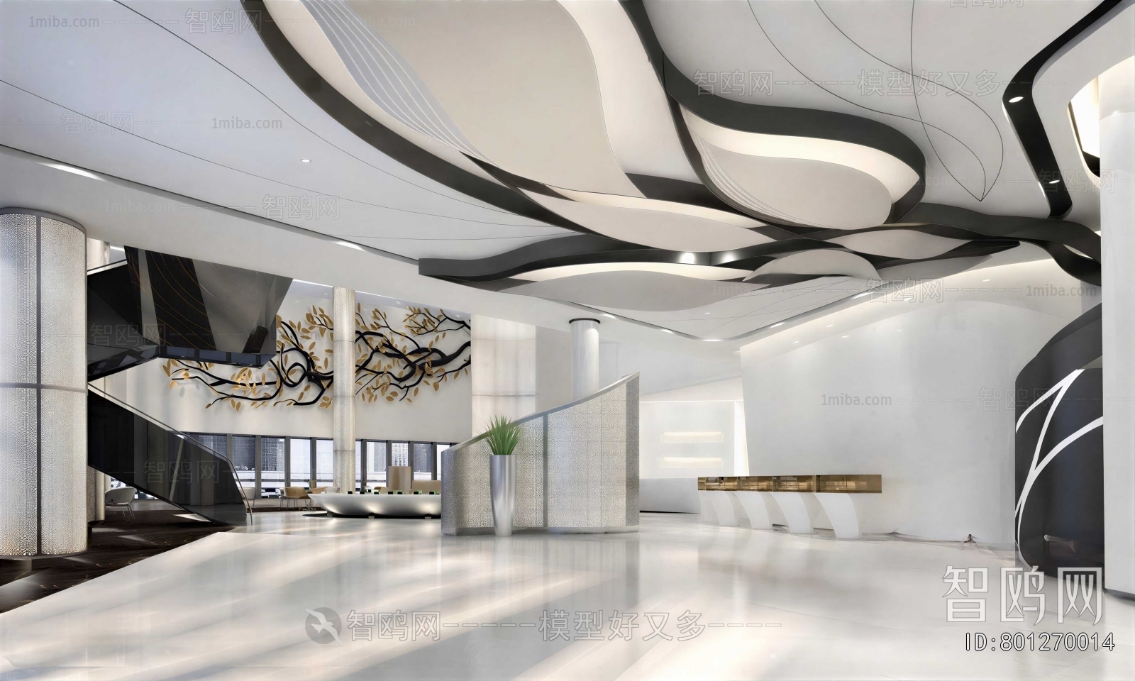 Modern Office Reception Desk