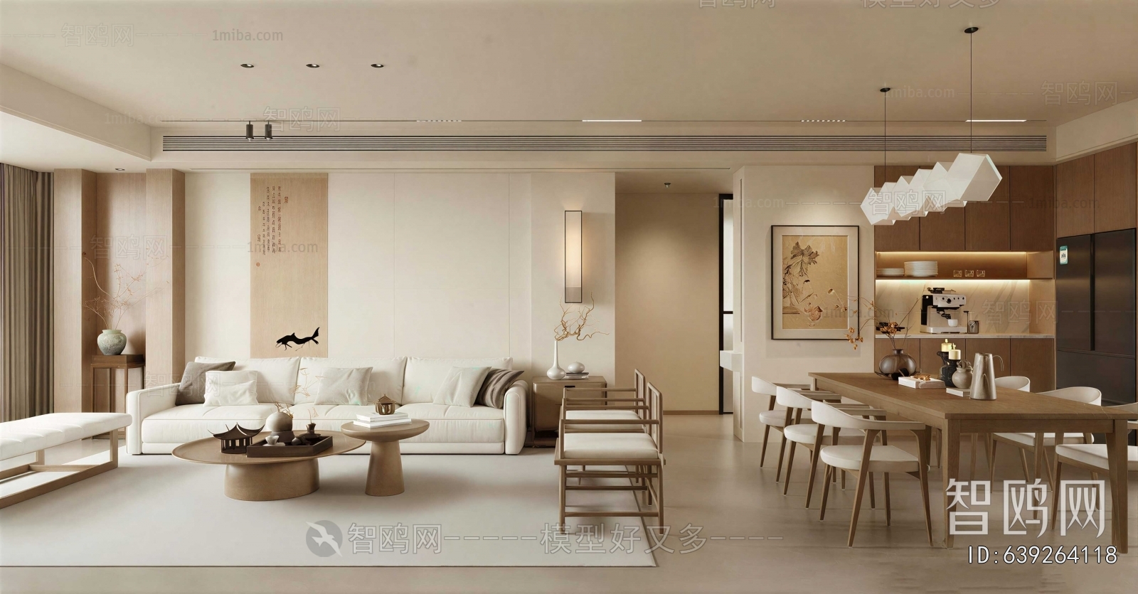 New Chinese Style A Living Room