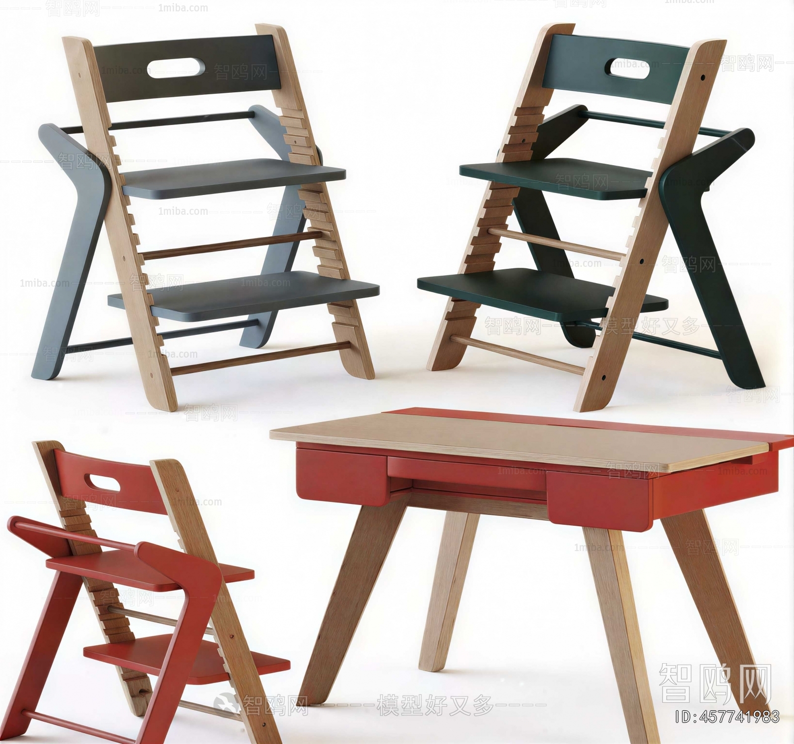 Wabi-sabi Style Computer Desk And Chair