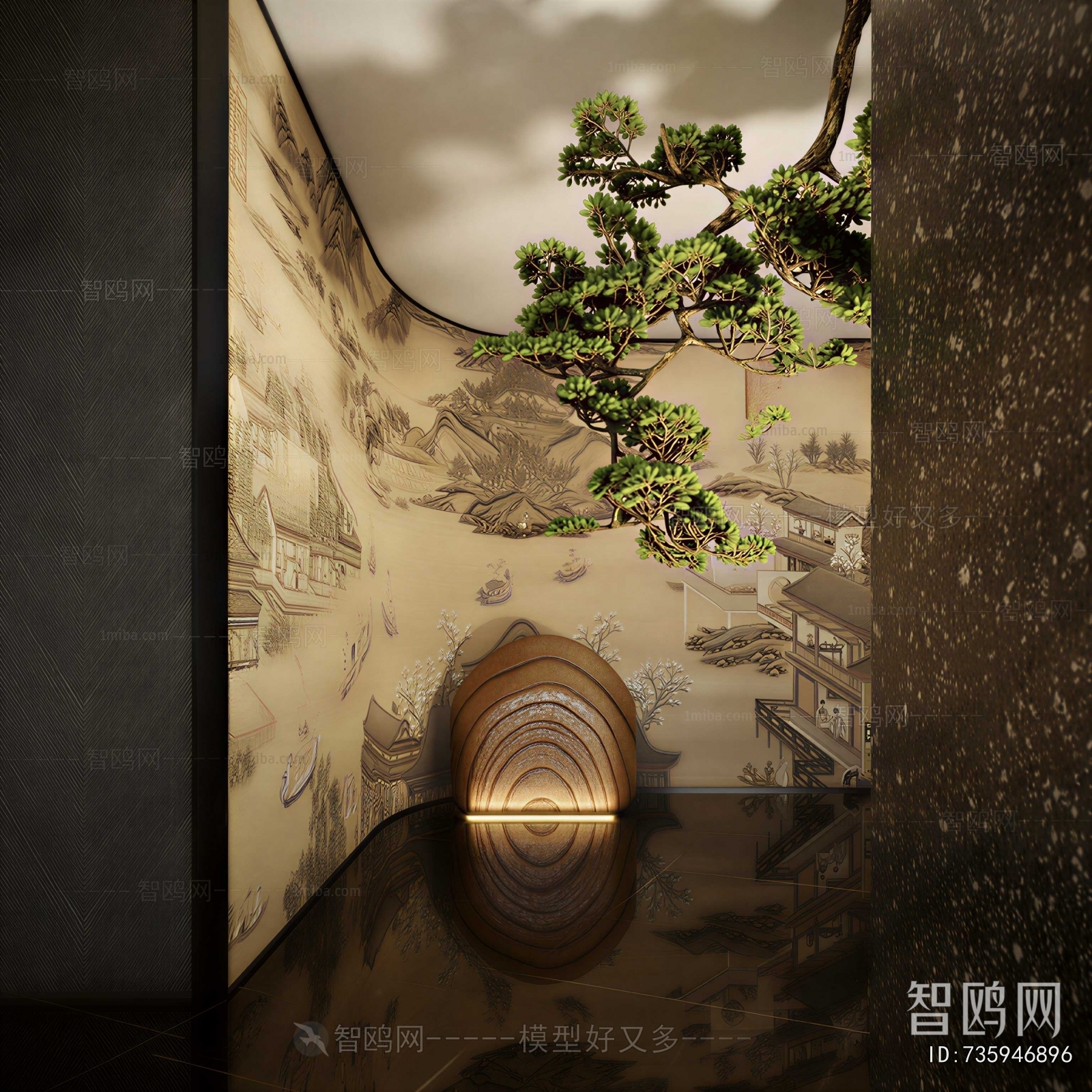 New Chinese Style Plant Landscaping