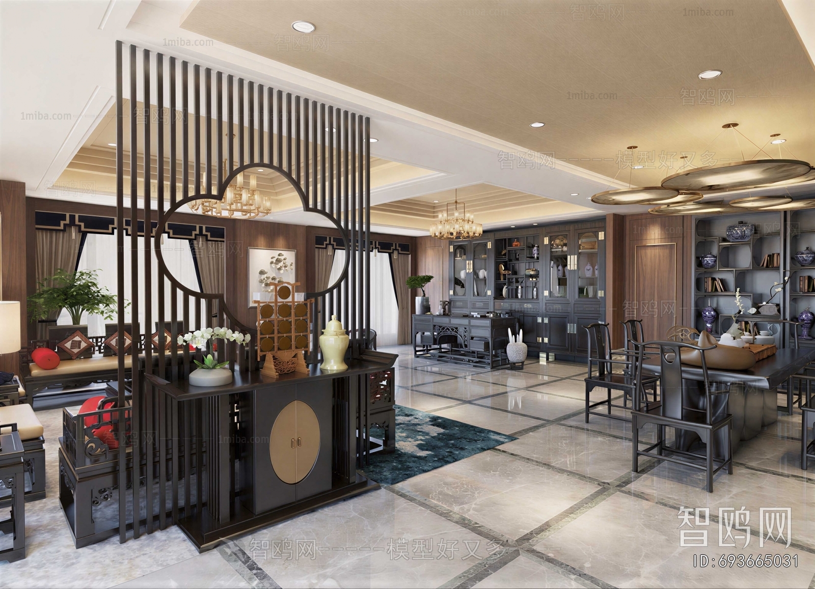 New Chinese Style A Living Room