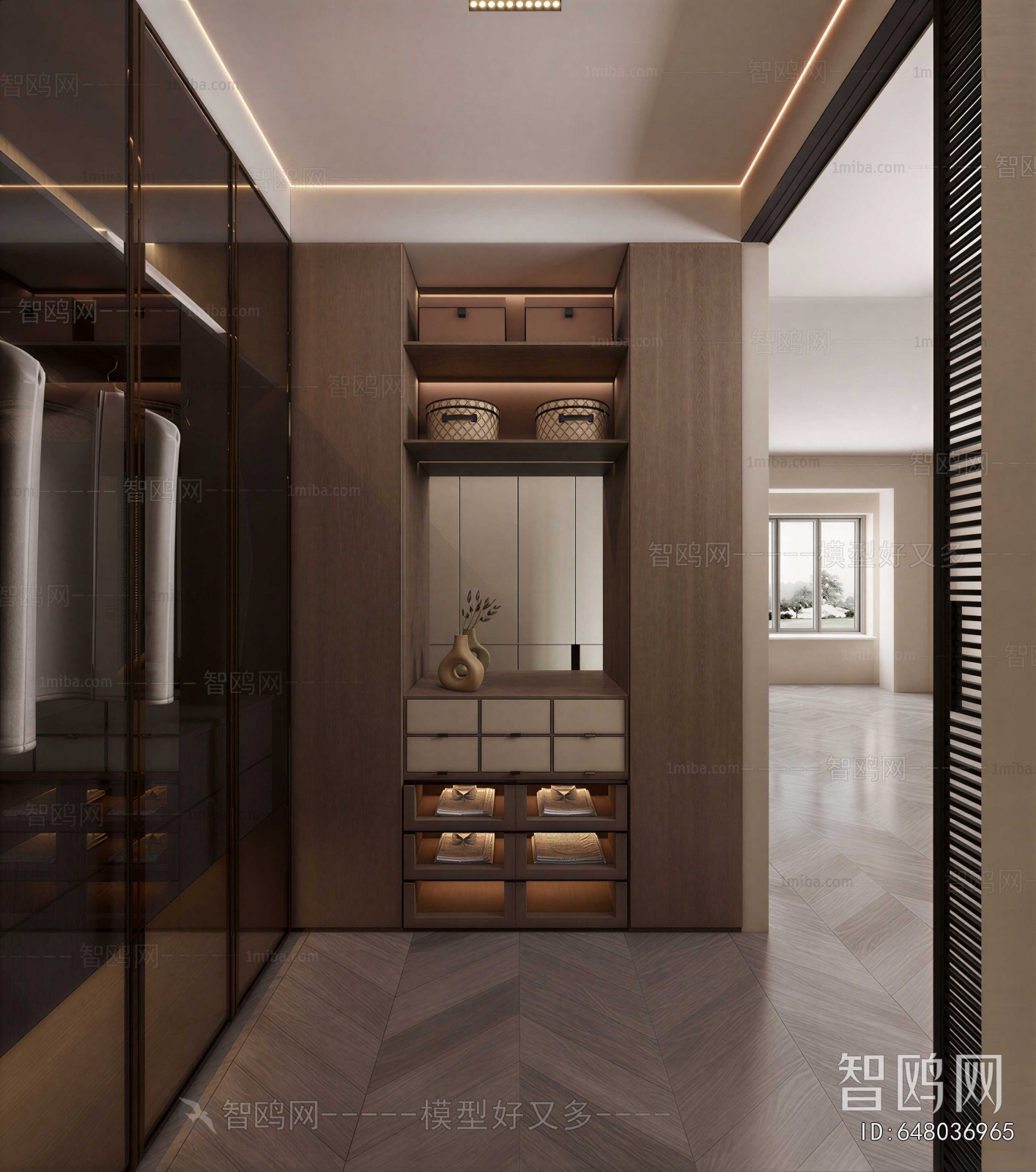 Modern Clothes Storage Area