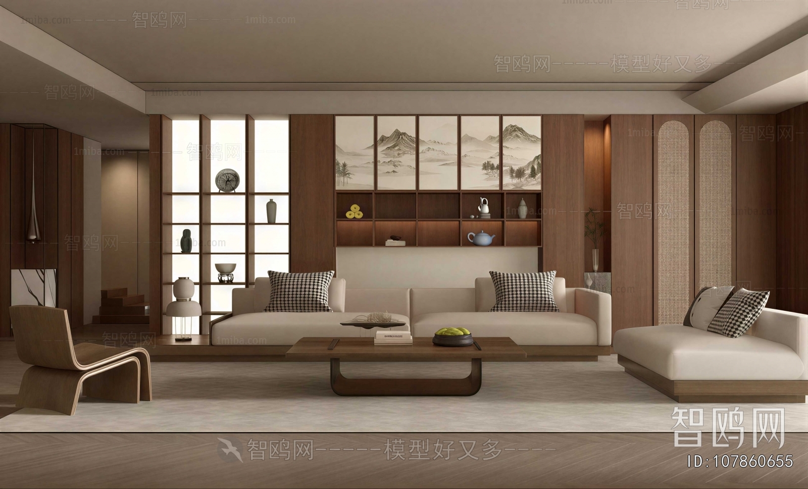 New Chinese Style A Living Room