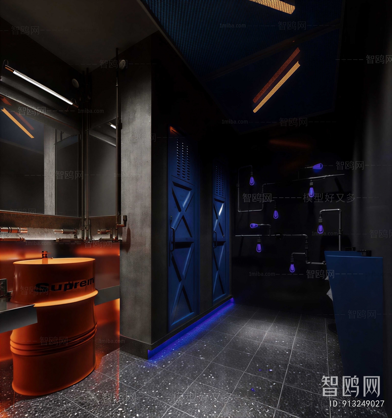 Industrial Style Public Toilet