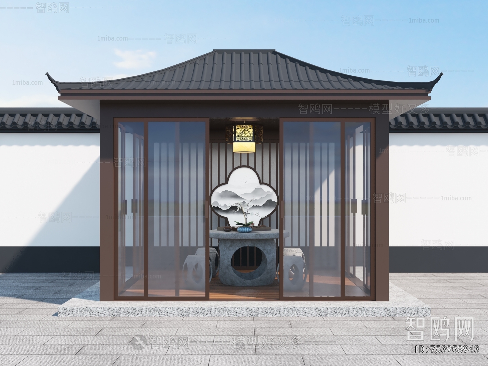 New Chinese Style Glass Sunshine Room