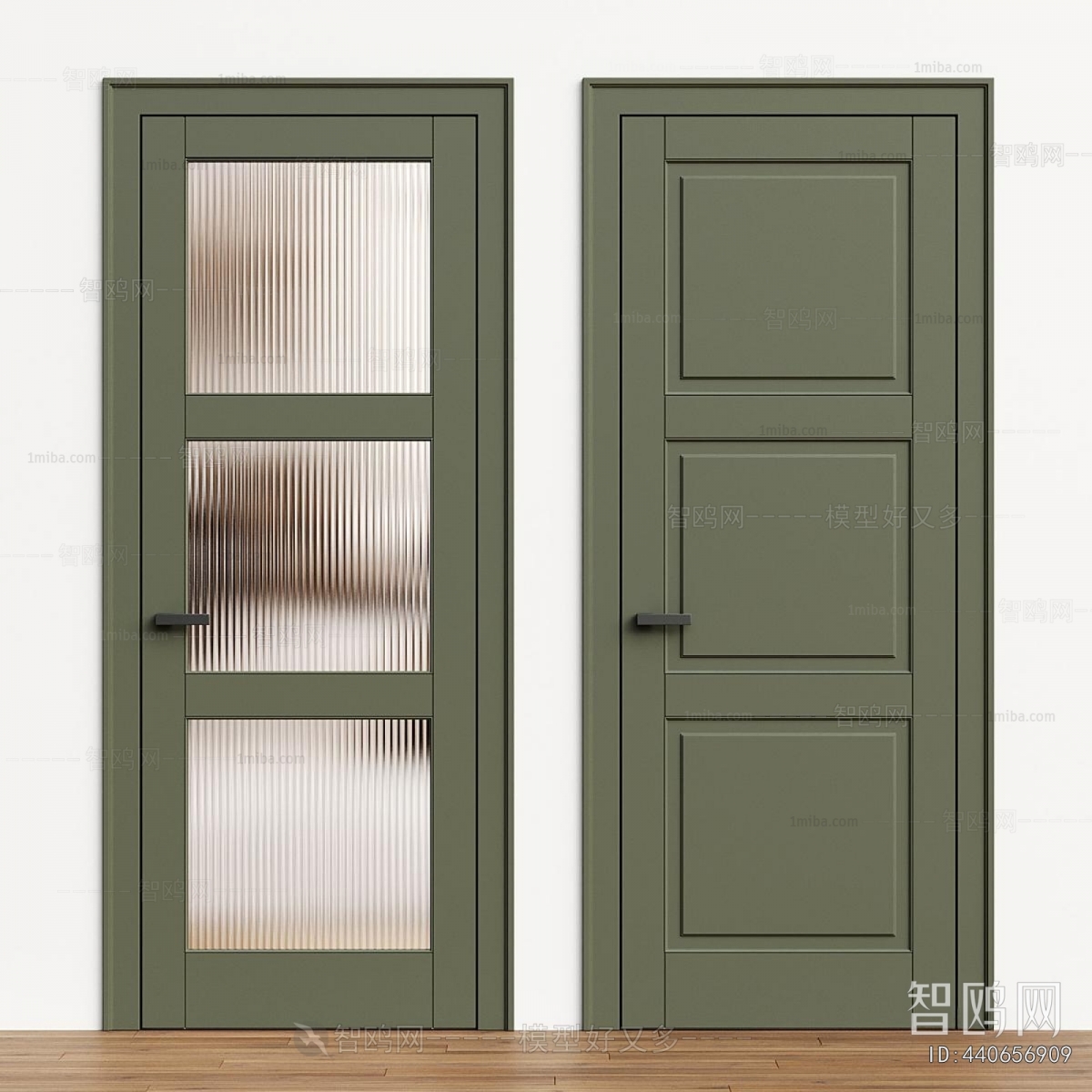 Simple European Style Single Door