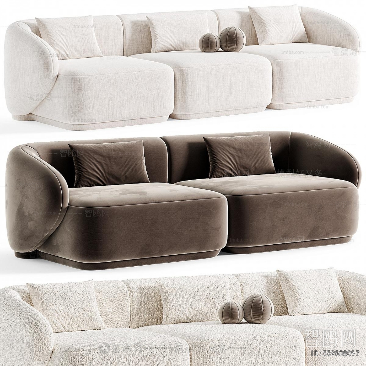 Modern Three-seat Sofa