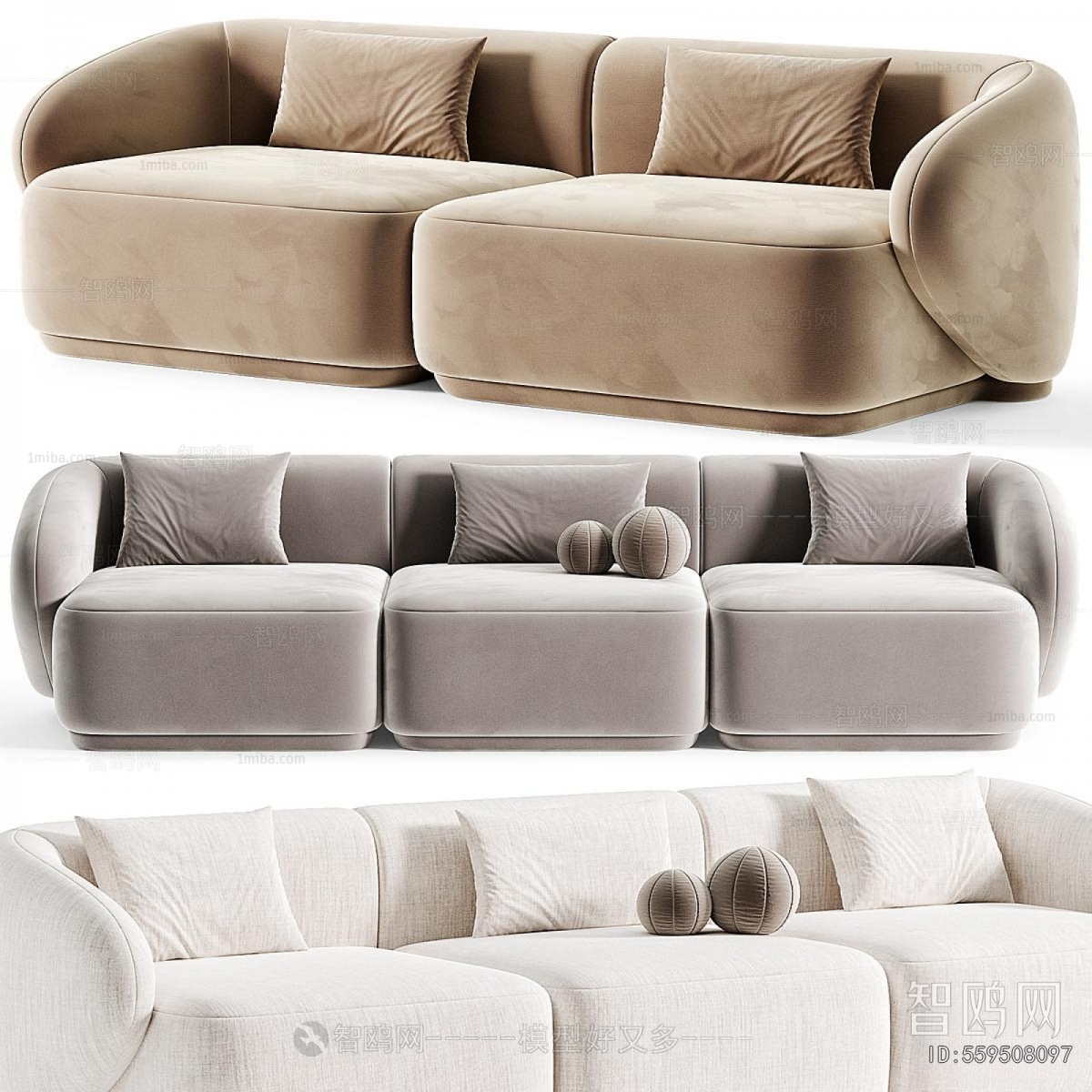 Modern Three-seat Sofa